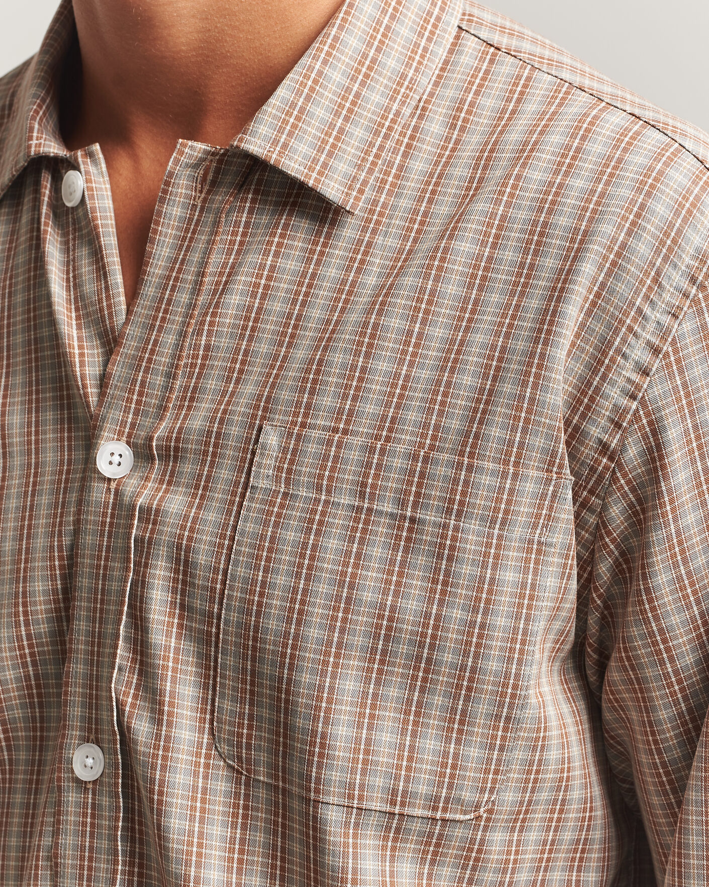 Herr | Skjortor | Palmes | Fault Shirt Brown Check