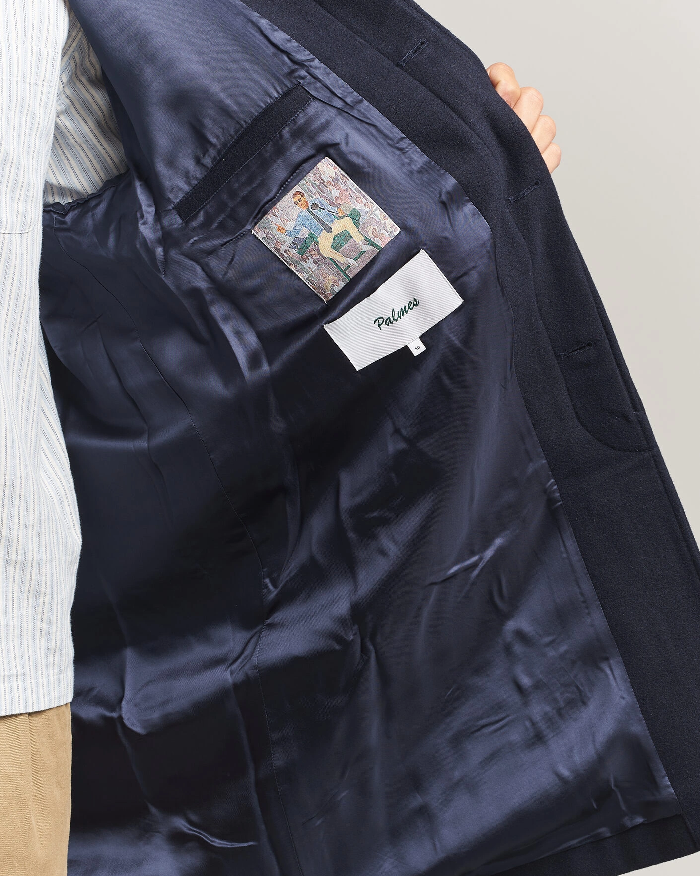 Herr | Jackor | Palmes | Cedric Wool Coat Navy