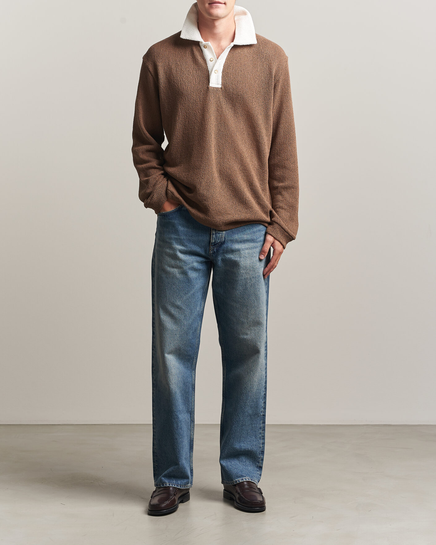 Herr | Tröjor | Palmes | Knitted Rugby Brown