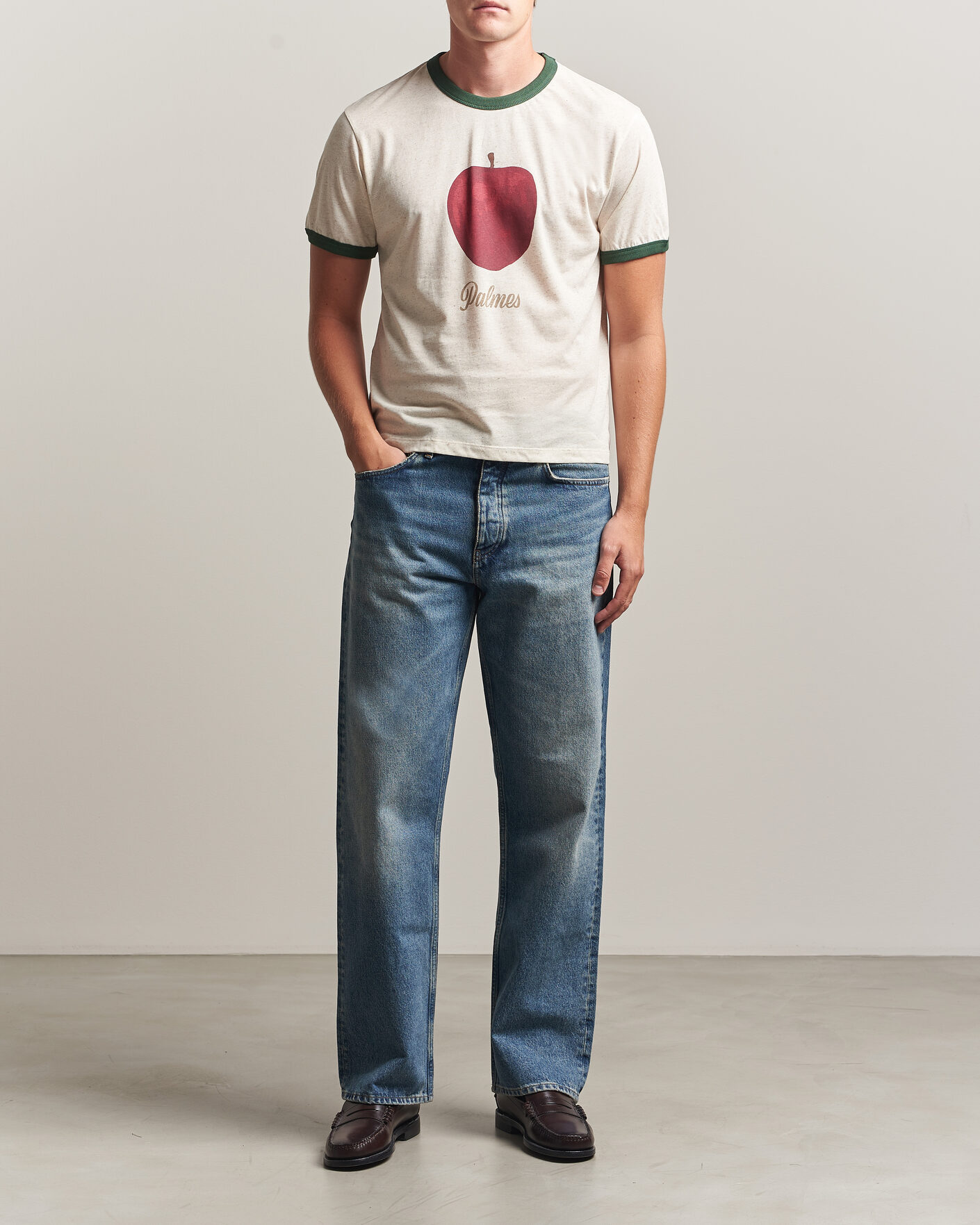 Herr | T-Shirts | Palmes | Apple Ringer T-Shirt Broken White