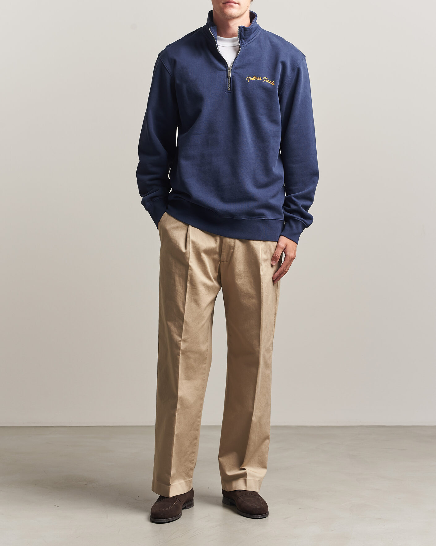 Herr | Tröjor | Palmes | Western Zip Sweatshirt Navy