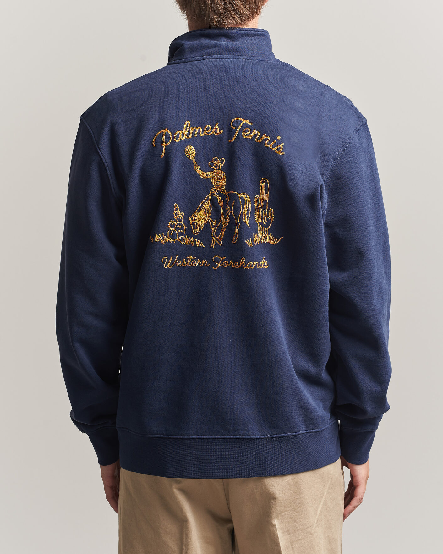 Herr | Tröjor | Palmes | Western Zip Sweatshirt Navy
