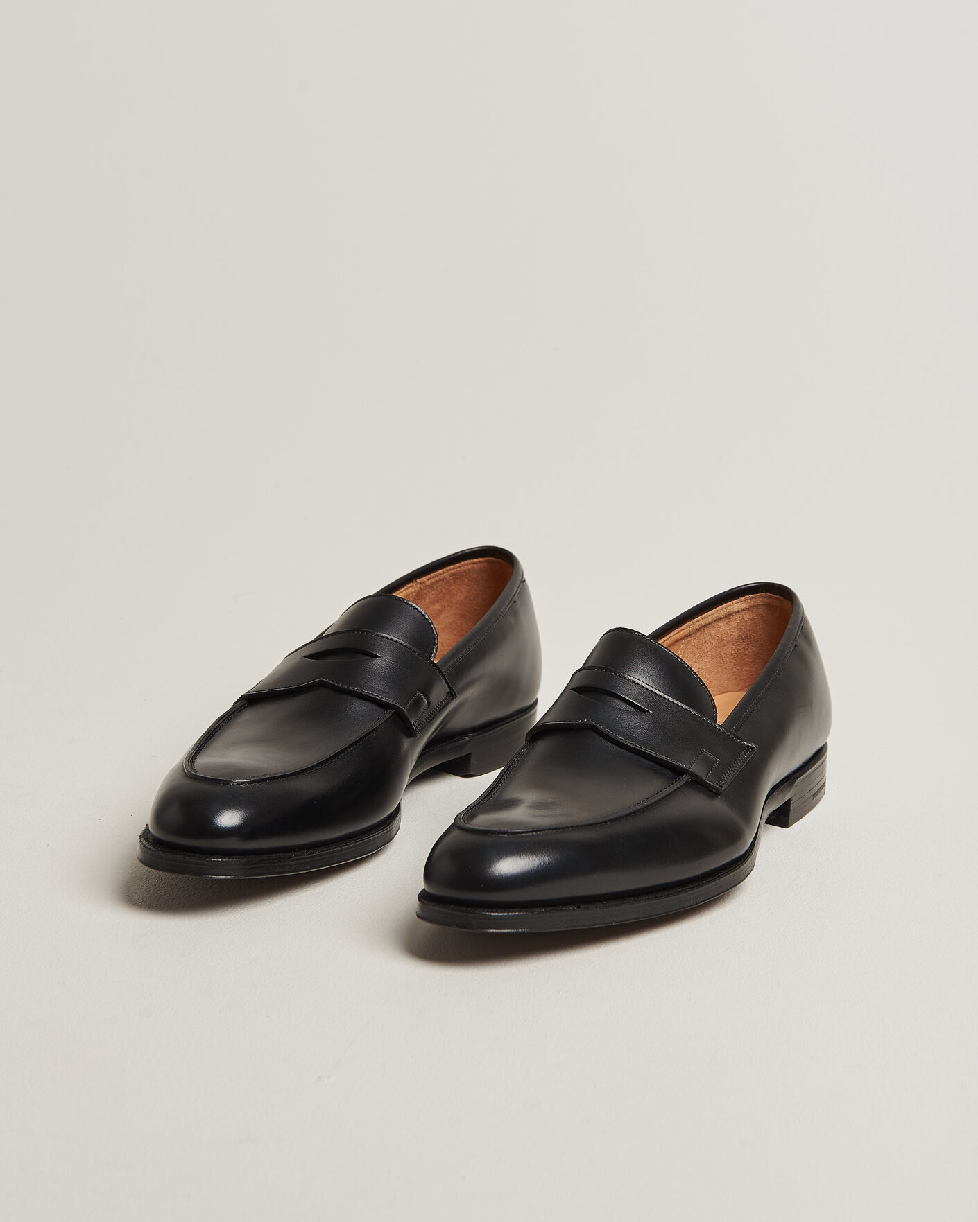 Herr | Loafers | Crockett & Jones | Crawford Handgrade Penny Loafer Black Calf