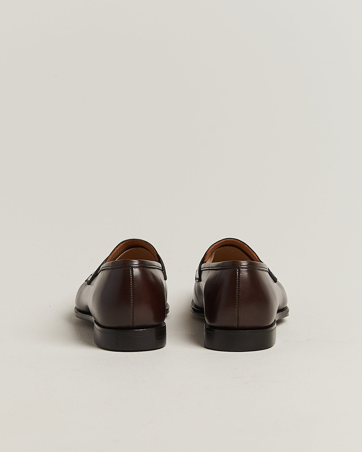 Herr | Loafers | Crockett & Jones | Crawford Handgrade Penny Loafer Dk Brown Antique Calf