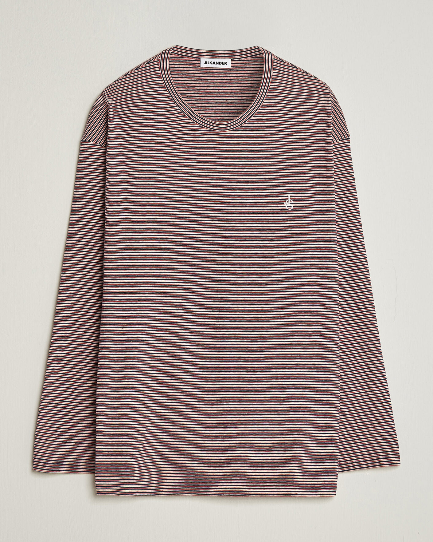 Herr | T-Shirts | Jil Sander | Long Sleeve Striped T-Shirt Red
