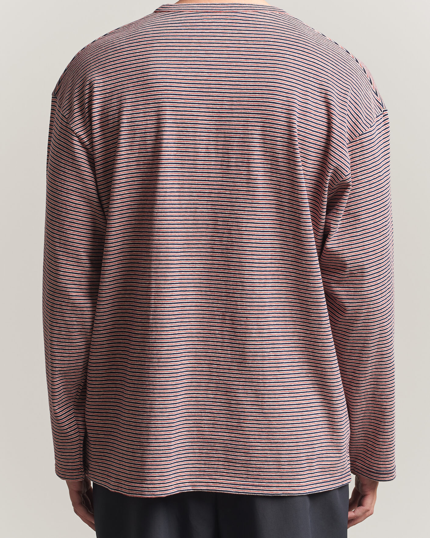 Herr | T-Shirts | Jil Sander | Long Sleeve Striped T-Shirt Red