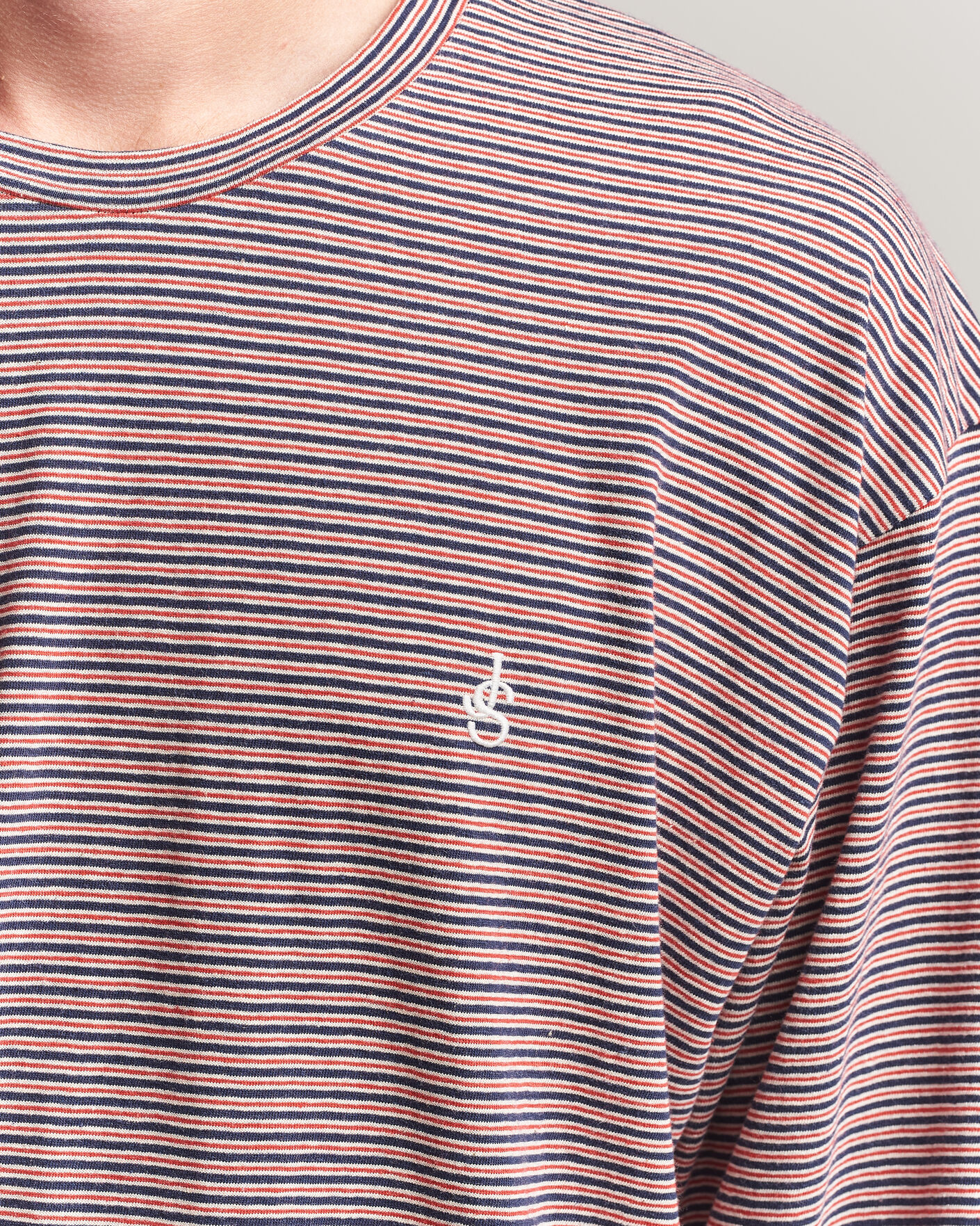 Herr | T-Shirts | Jil Sander | Long Sleeve Striped T-Shirt Red