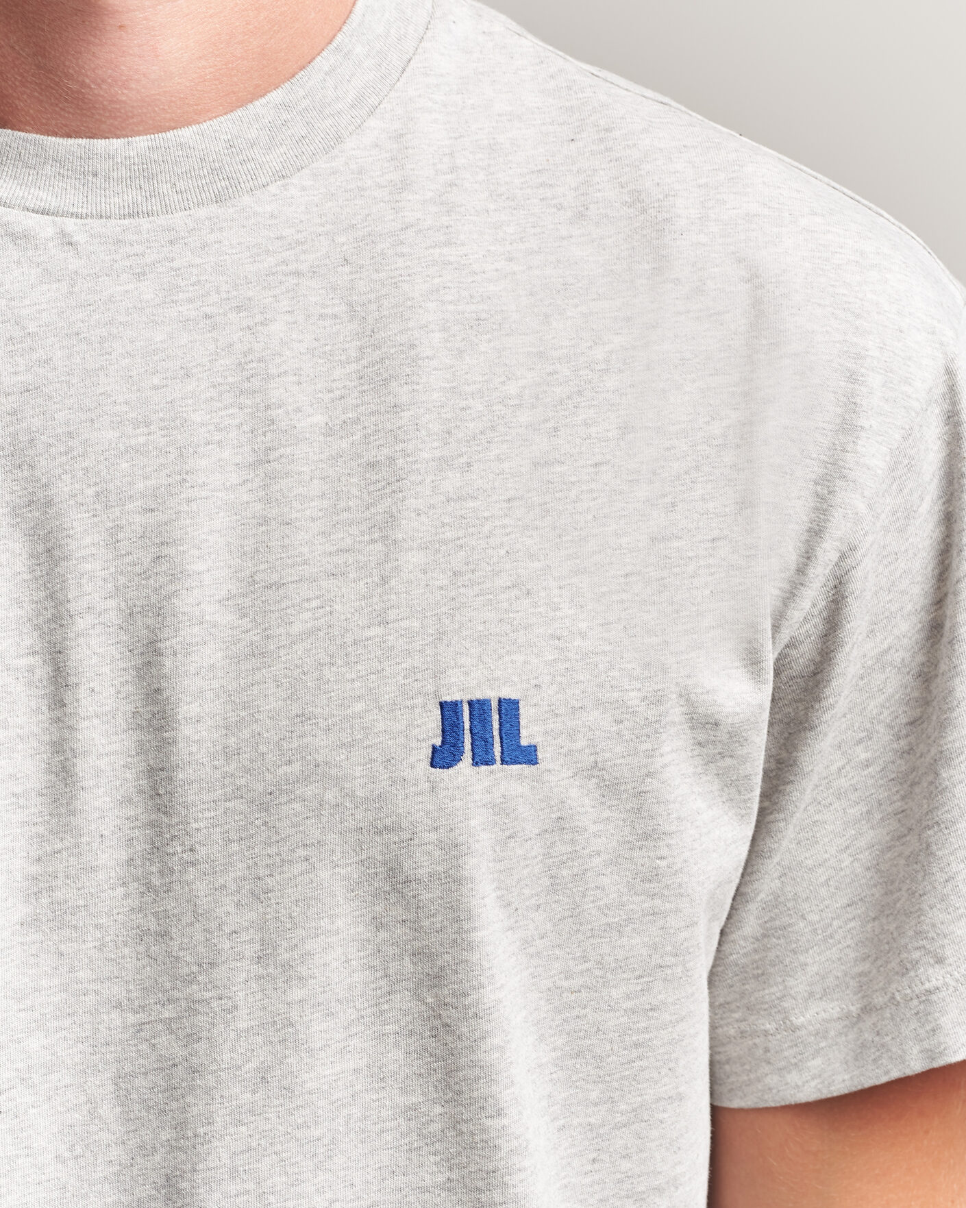 Herr | T-Shirts | Jil Sander | Short Sleeve Jil Logo T-Shirt Light Grey