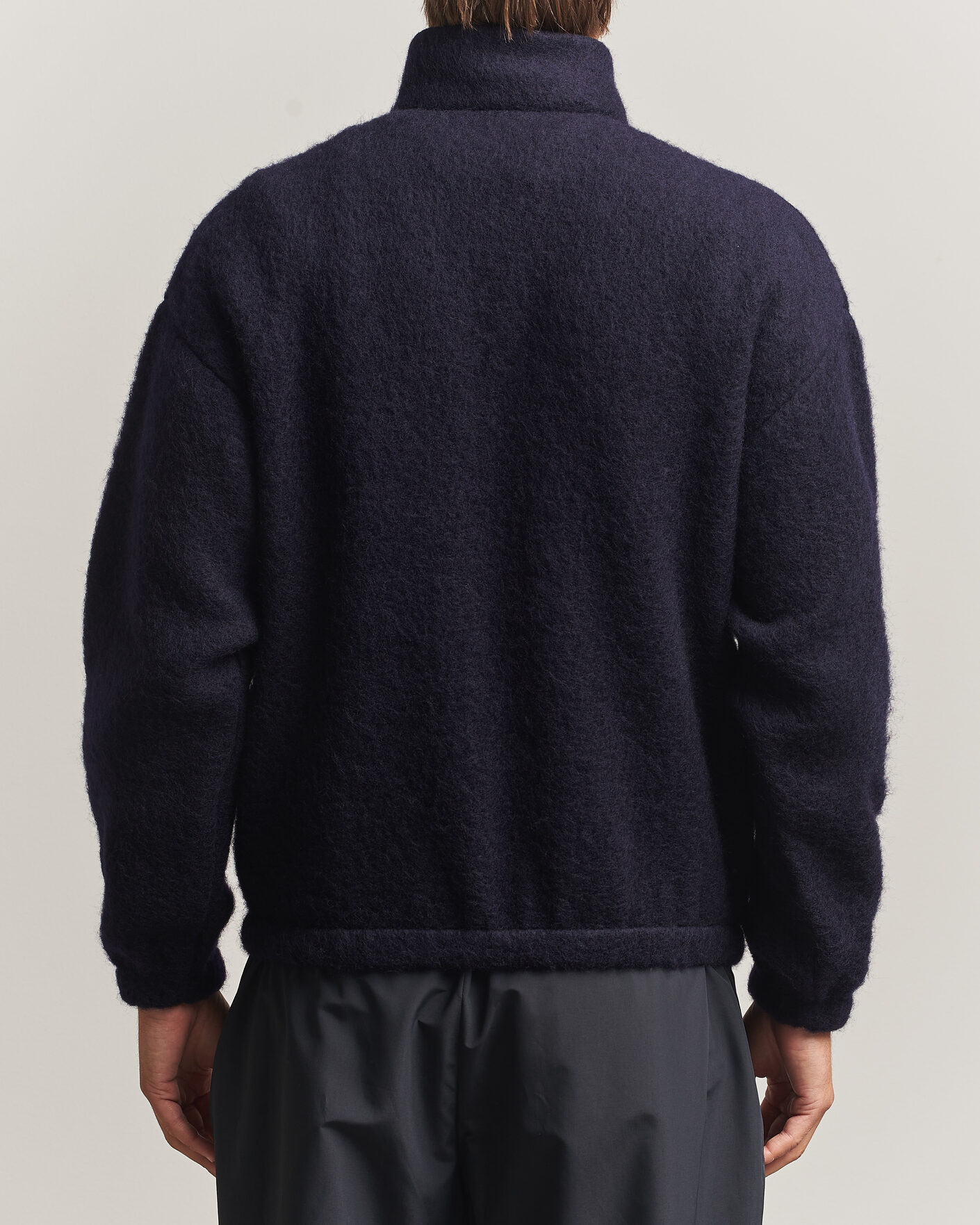 Herr | Tröjor | Jil Sander | Half Zip Fleece Sweater Navy