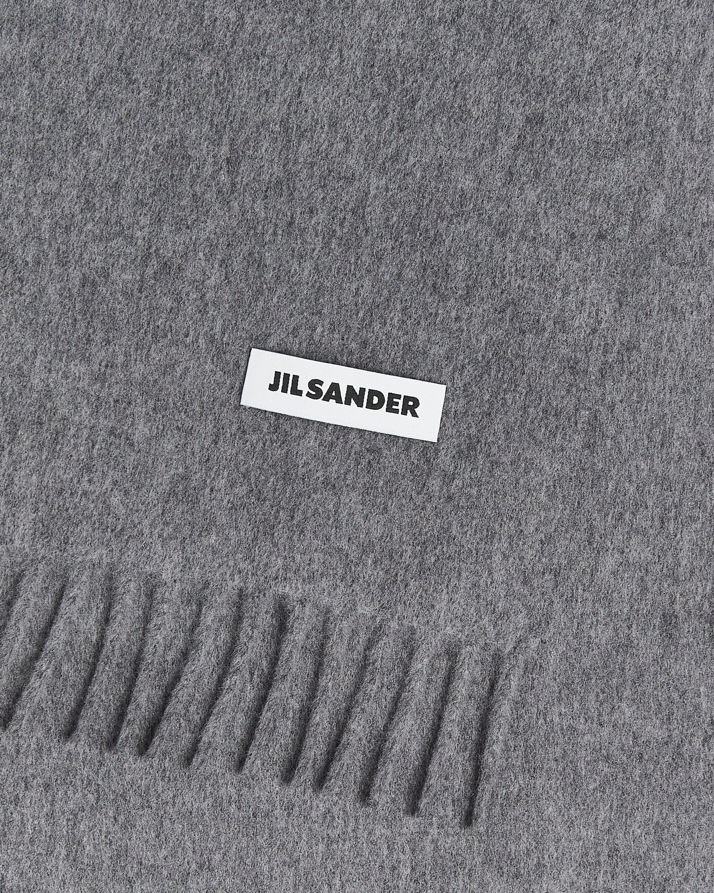 Herr | Halsdukar | Jil Sander | Plain Logo Scarf Grey Melange