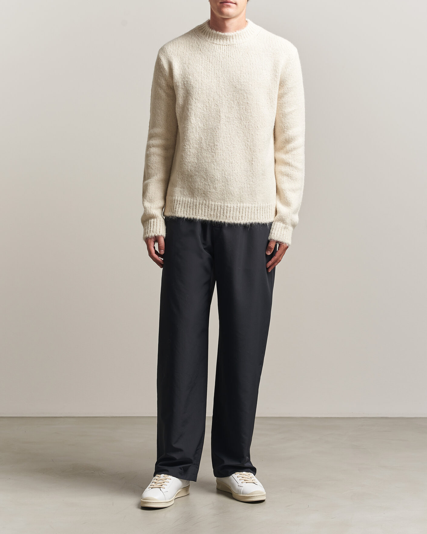 Herr | Tröjor | Jil Sander | Rib Knit Sweater Off White
