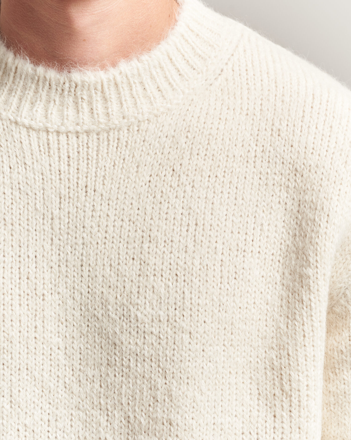 Herr | Tröjor | Jil Sander | Rib Knit Sweater Off White