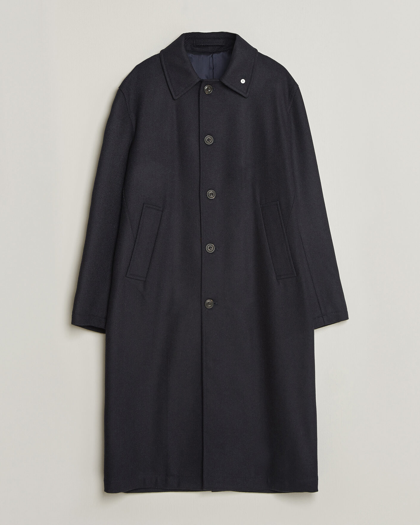 Herr | Jackor | L.B.M. 1911 | Wool/Cashmere Raglan Coat Navy