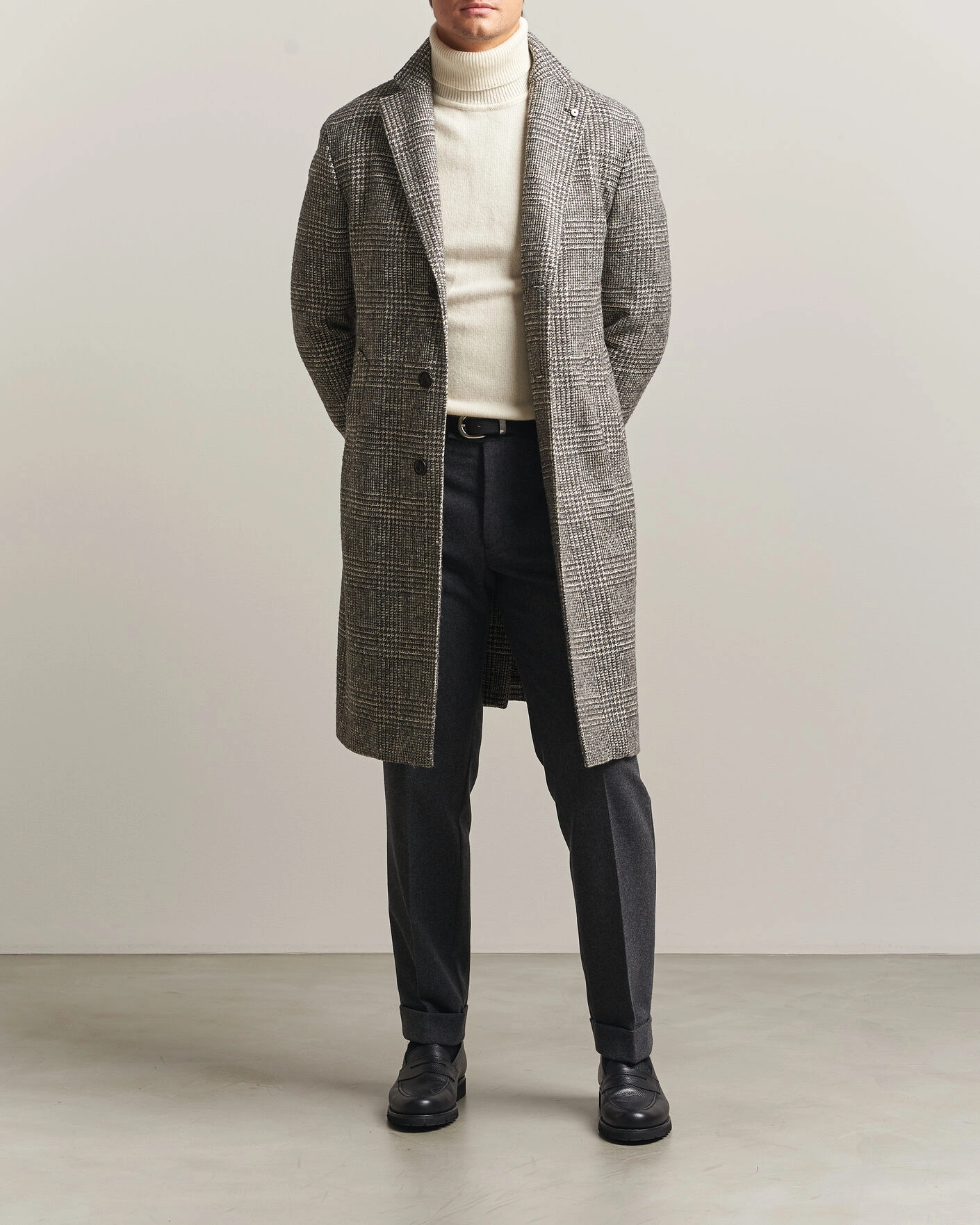 Herr | Jackor | L.B.M. 1911 | Checked Wool Coat Grey