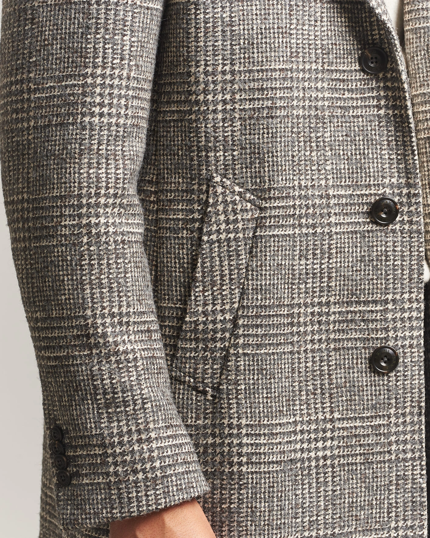 Herr | Jackor | L.B.M. 1911 | Checked Wool Coat Grey
