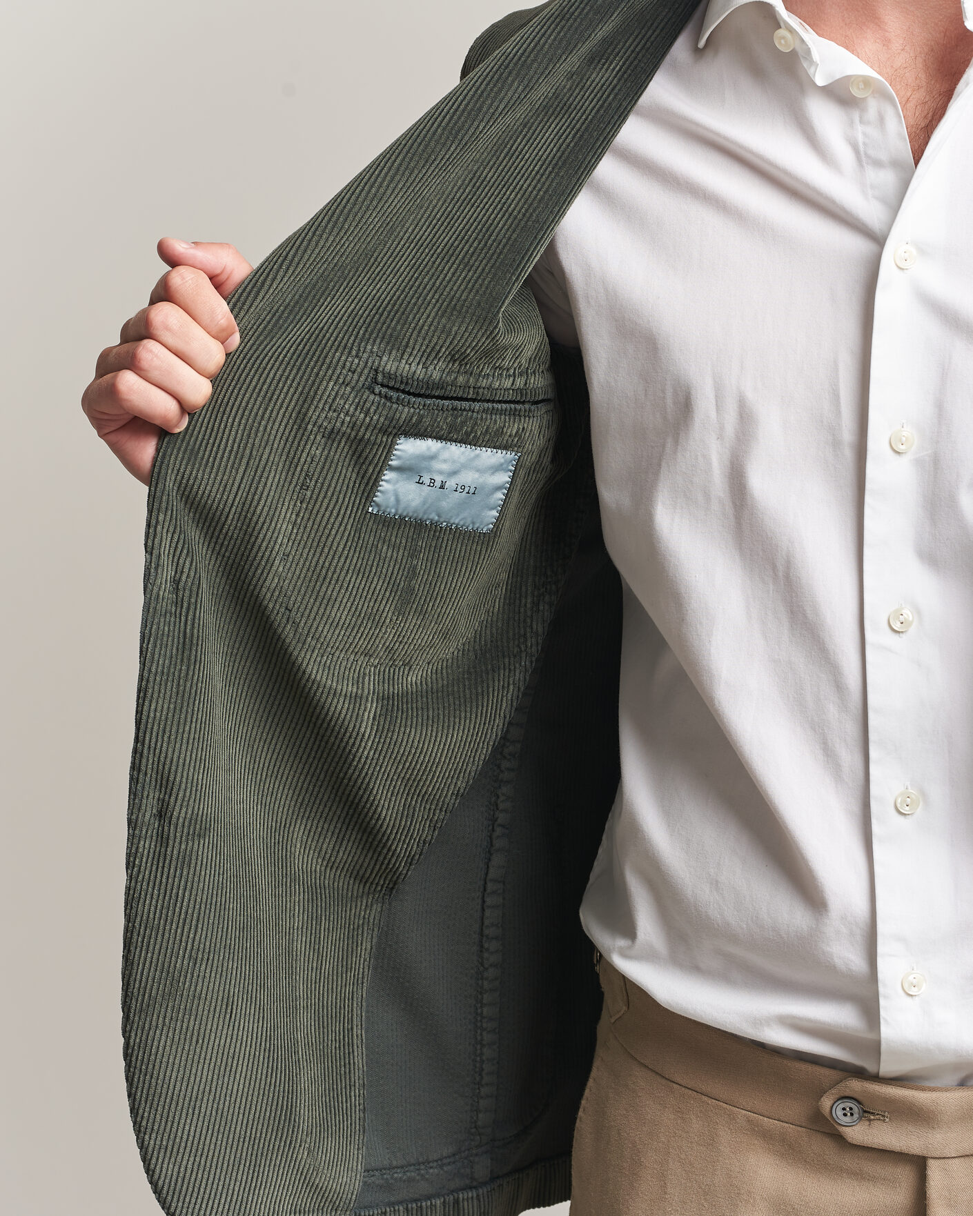 Herr | Kavajer | L.B.M. 1911 | Jack Corduroy Blazer Soft Green