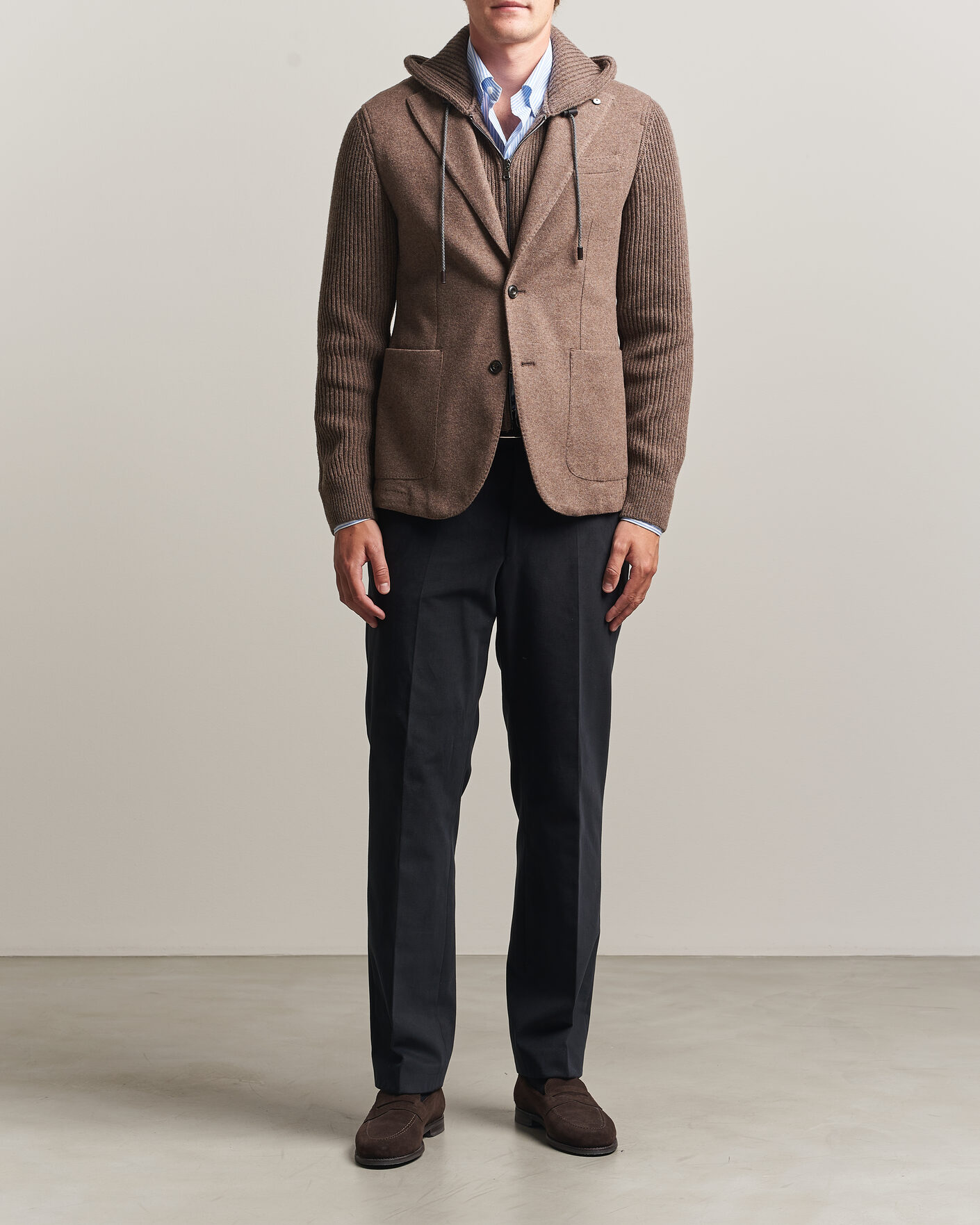 Herr | Kavajer | L.B.M. 1911 | Ivan Hybrid Wool Blazer Brown