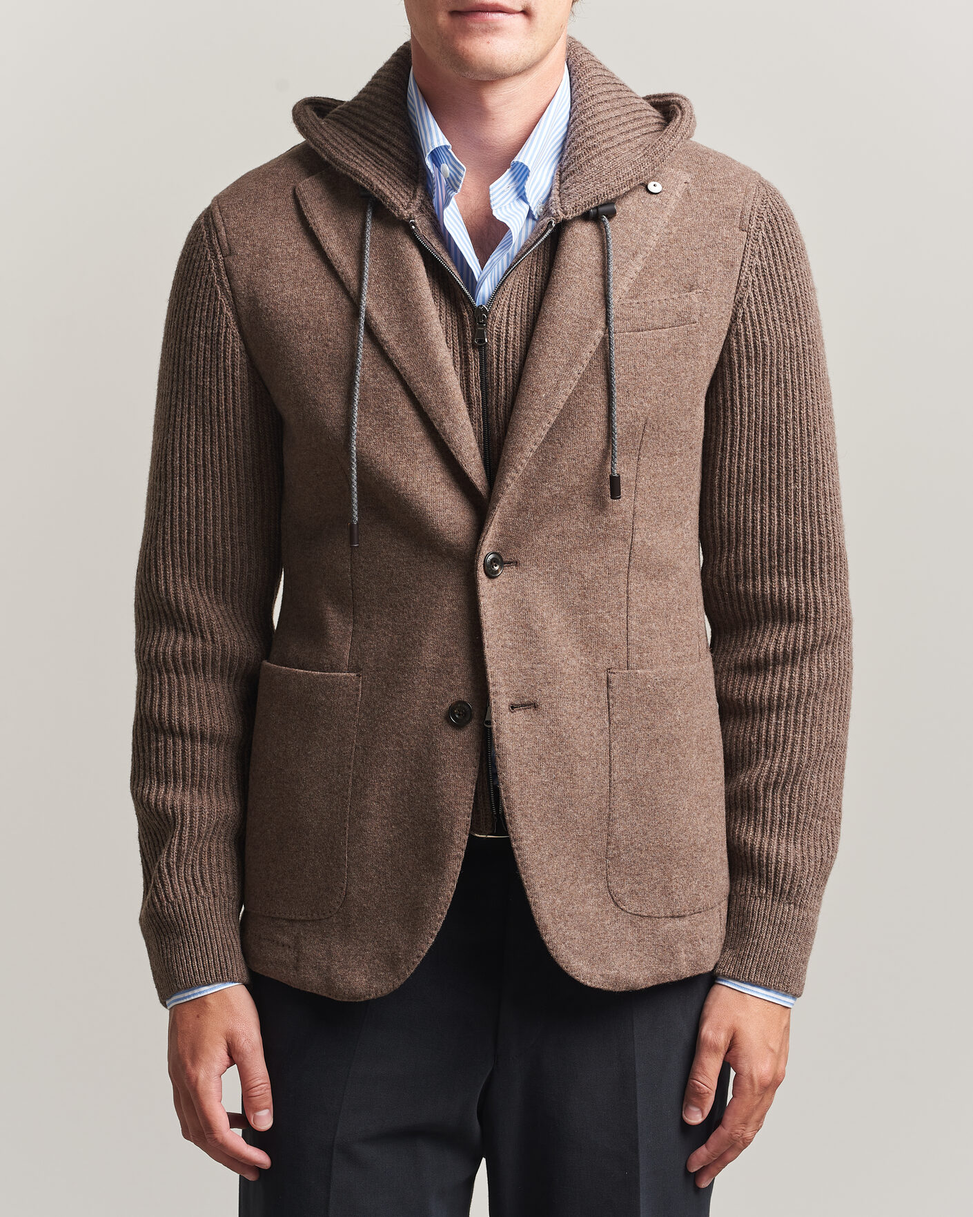 Herr | Kavajer | L.B.M. 1911 | Ivan Hybrid Wool Blazer Brown
