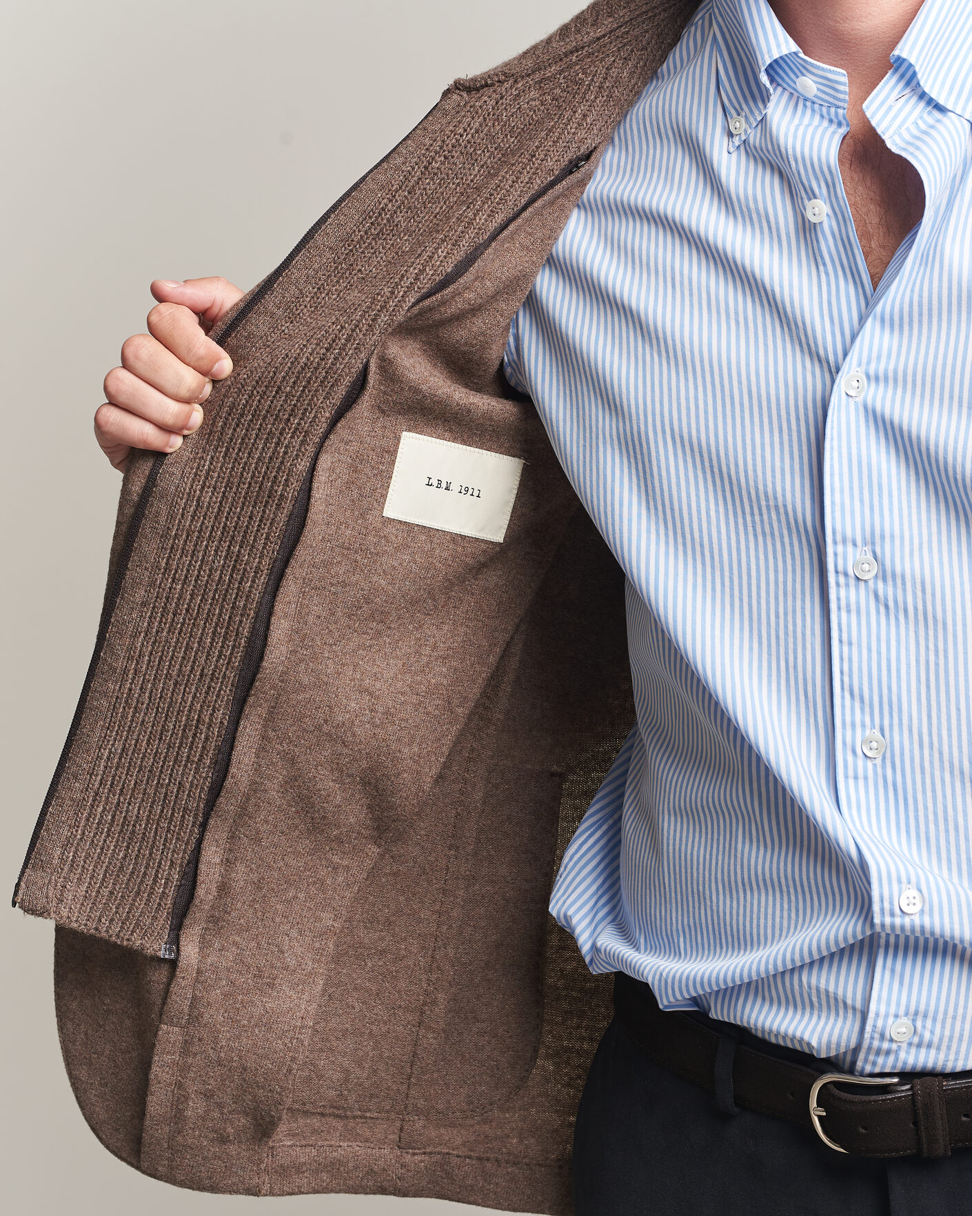 Herr | Kavajer | L.B.M. 1911 | Ivan Hybrid Wool Blazer Brown