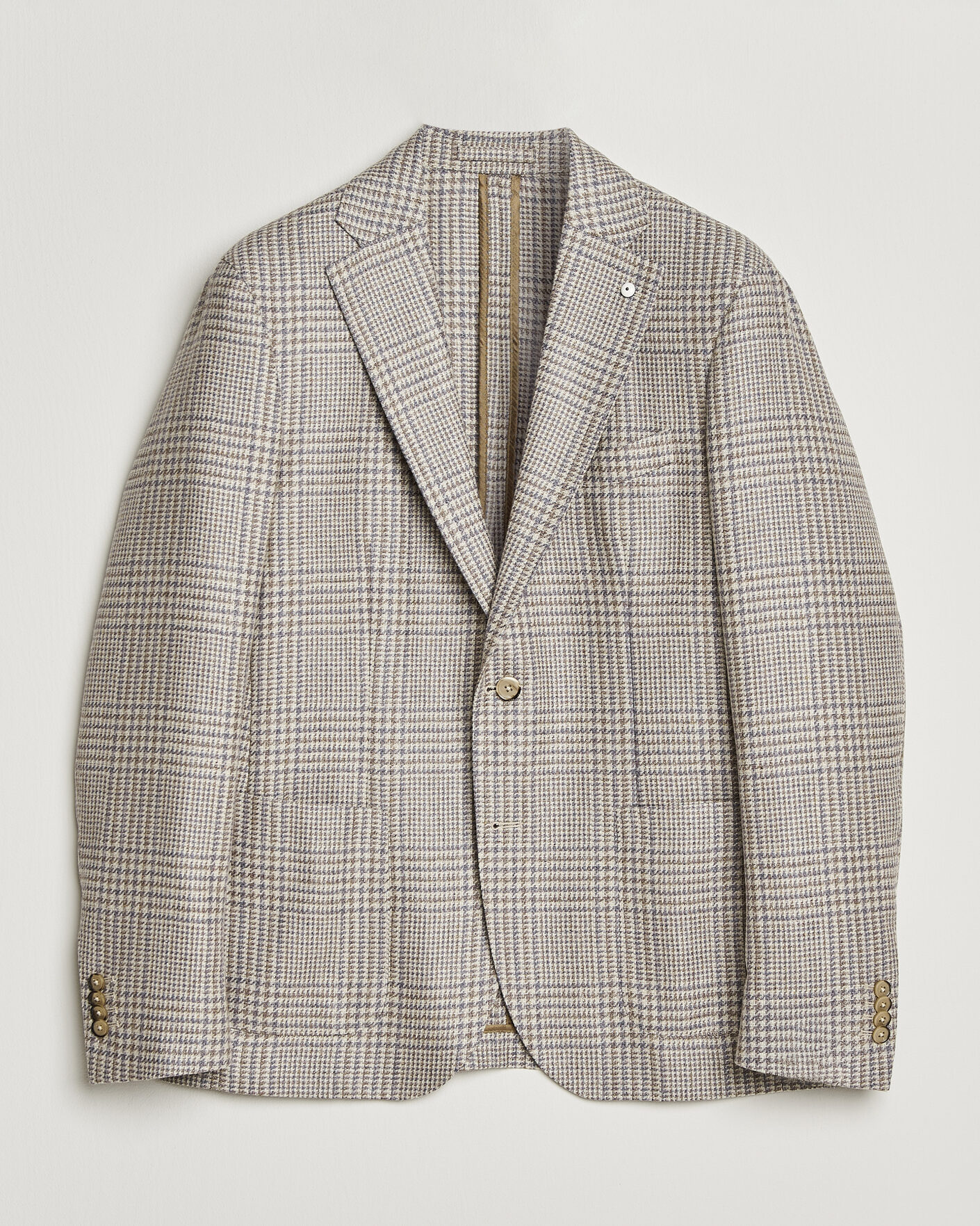 Herr | Kavajer | L.B.M. 1911 | Jack Regular Check Wool/Cashmere/Silk Blazer Brown