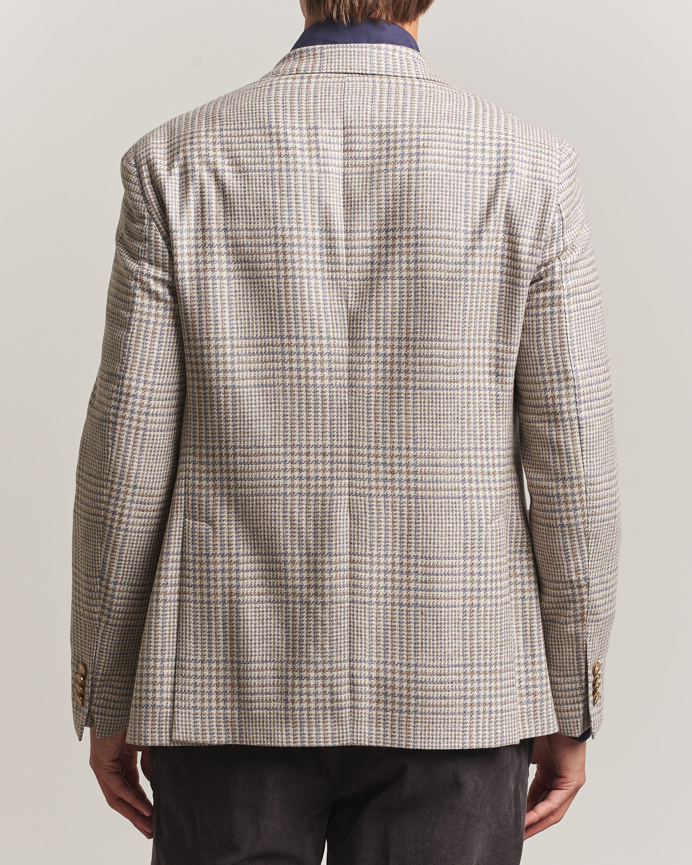 Herr | Kavajer | L.B.M. 1911 | Jack Regular Check Wool/Cashmere/Silk Blazer Brown