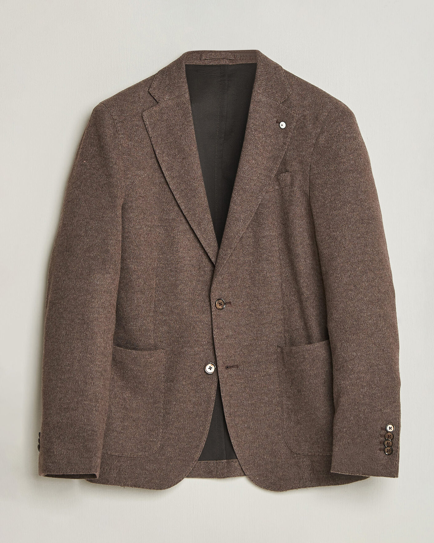 Herr | Kavajer | L.B.M. 1911 | Jack Knitted Cashmere Mix Blazer Brown
