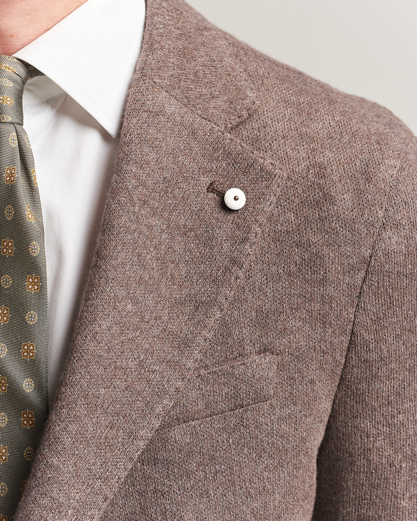 Herr | Kavajer | L.B.M. 1911 | Jack Knitted Cashmere Mix Blazer Brown