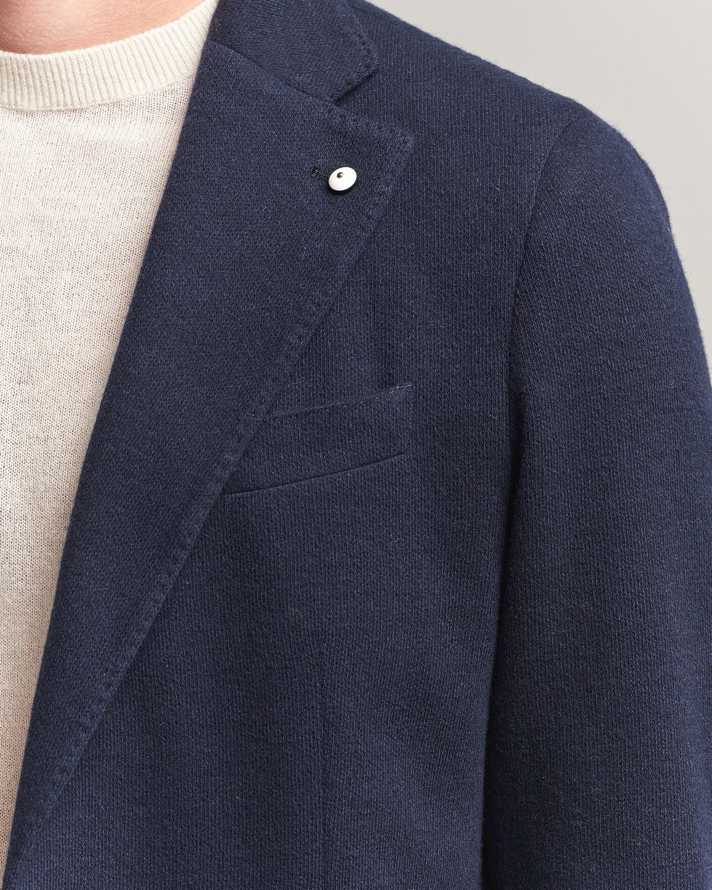 Herr | Kavajer | L.B.M. 1911 | Jack Knitted Cashmere Mix Blazer Navy