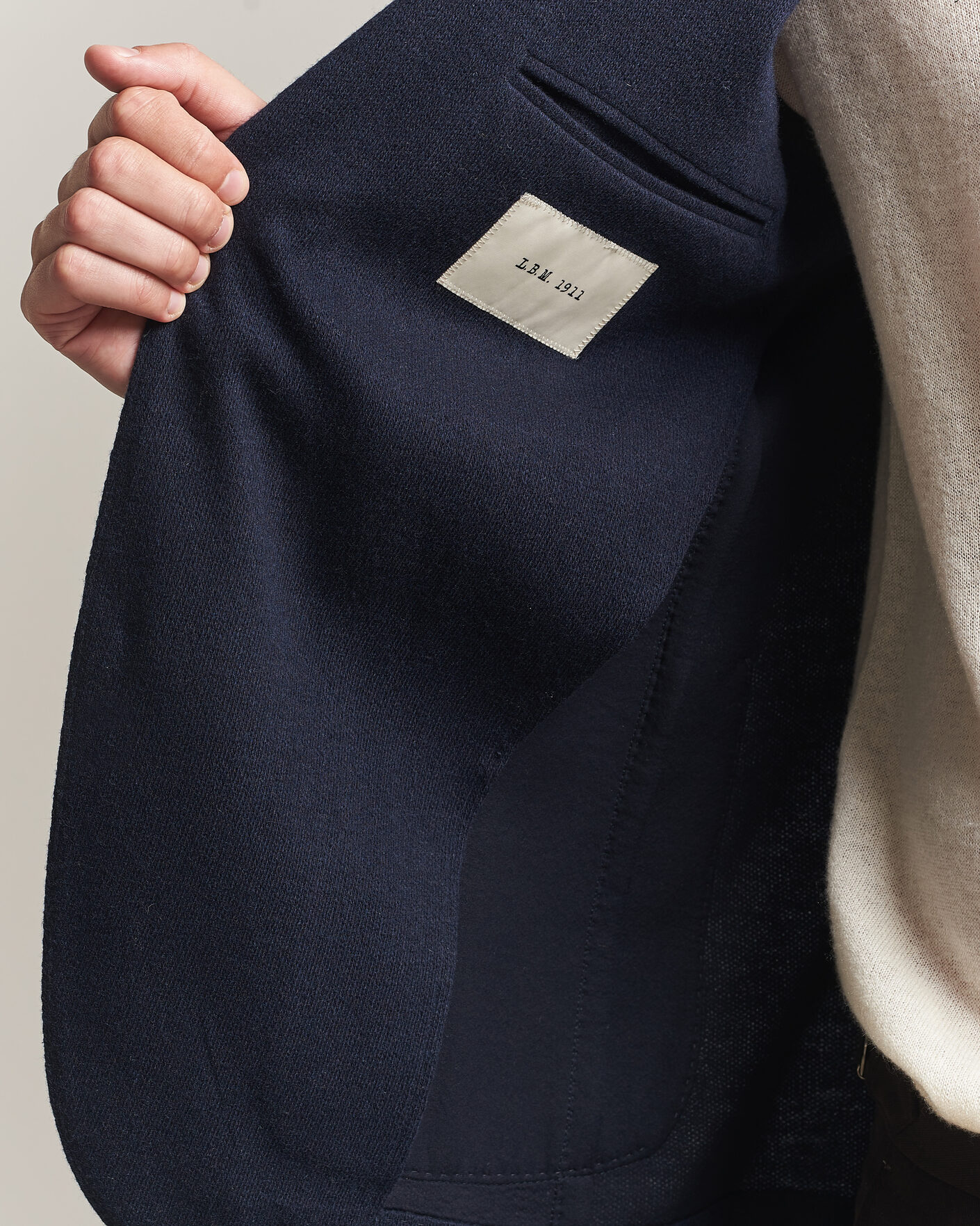 Herr | Kavajer | L.B.M. 1911 | Jack Knitted Cashmere Mix Blazer Navy