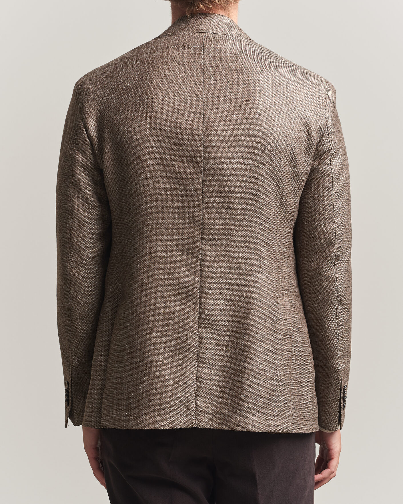 Herr | Kavajer | L.B.M. 1911 | Jack Wool/Silk Hopsack Blazer Brown