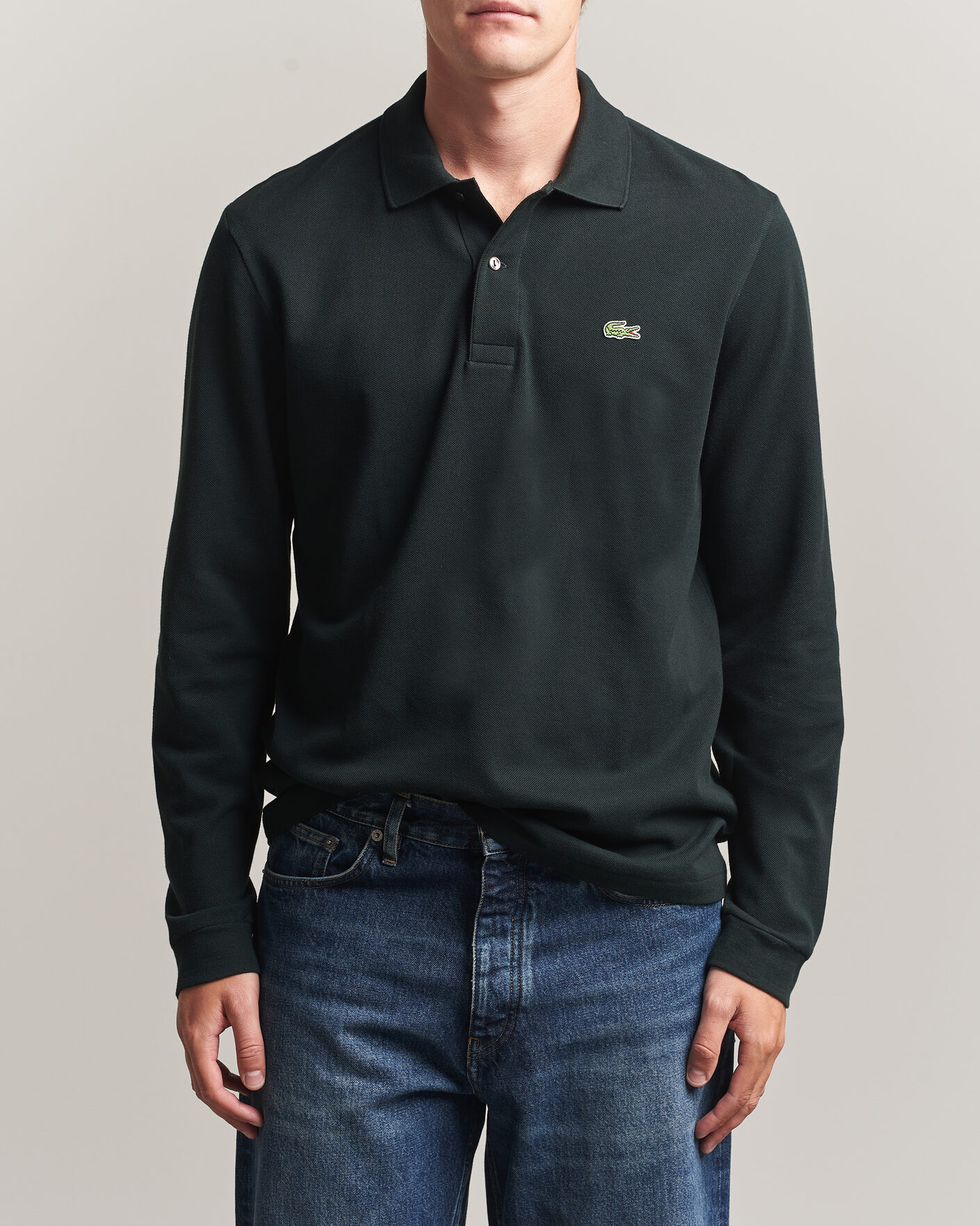 Herr | Pikéer | Lacoste | Original Long Sleeve Polo Piké Dark Varech