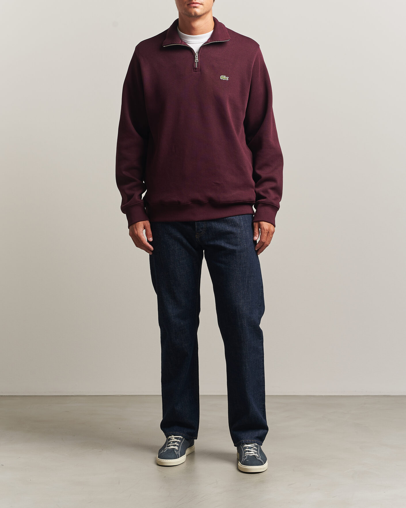 Herr | Tröjor | Lacoste | Rib Interlock Half Zip Oxalis