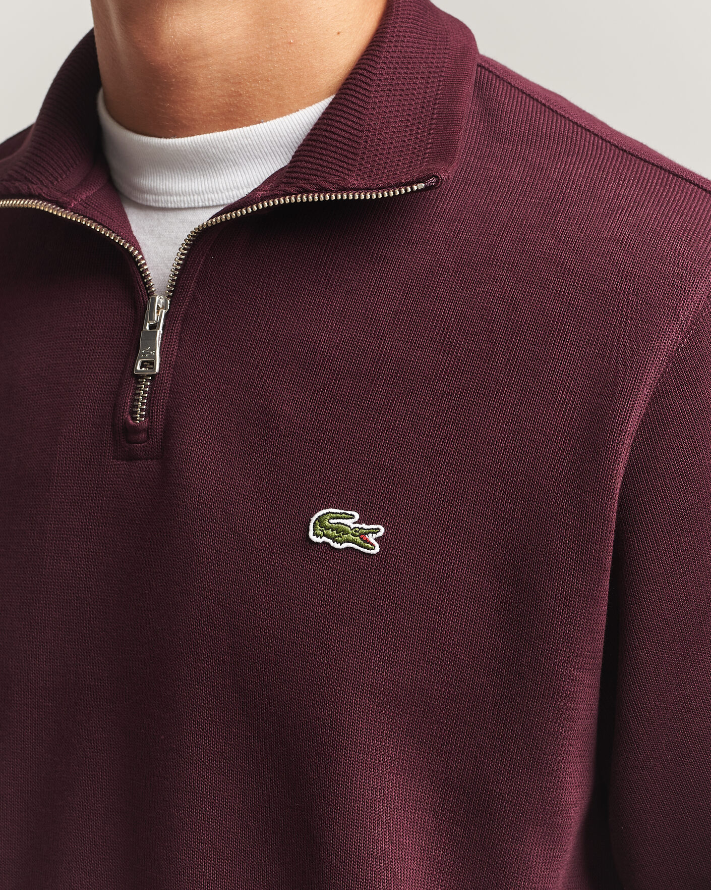 Herr | Tröjor | Lacoste | Rib Interlock Half Zip Oxalis