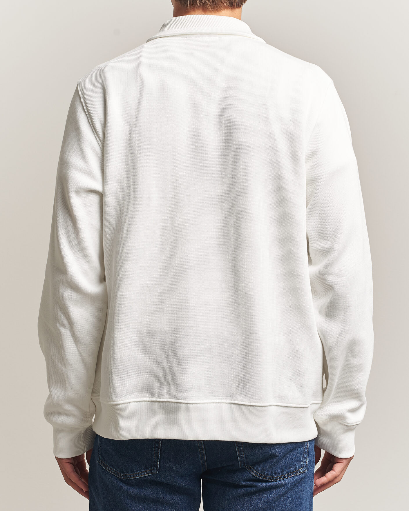 Herr | Tröjor | Lacoste | Rib Interlock Half Zip Flour