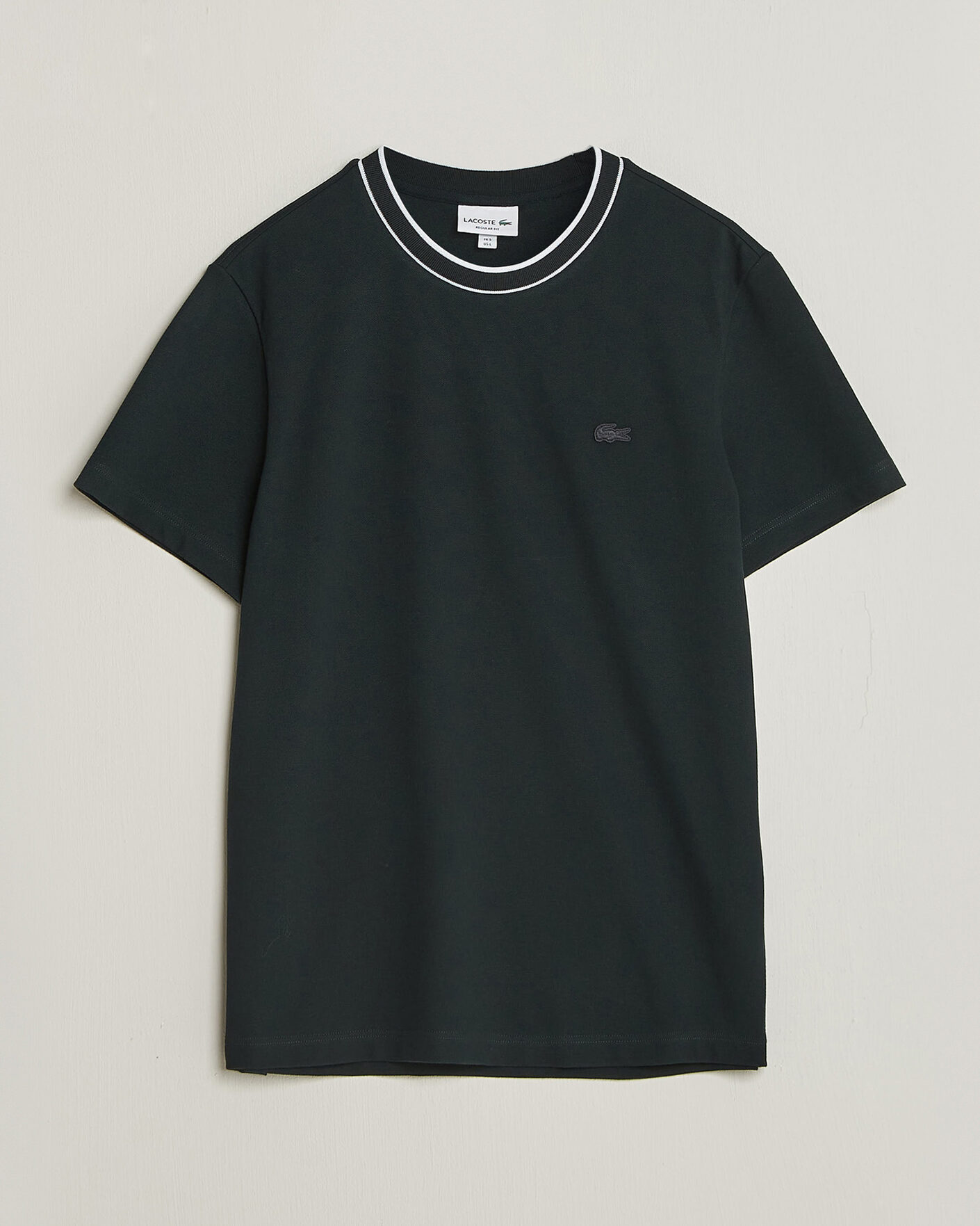 Herr | T-Shirts | Lacoste | Contrast Rib Piqué T-Shirt Dark Varech