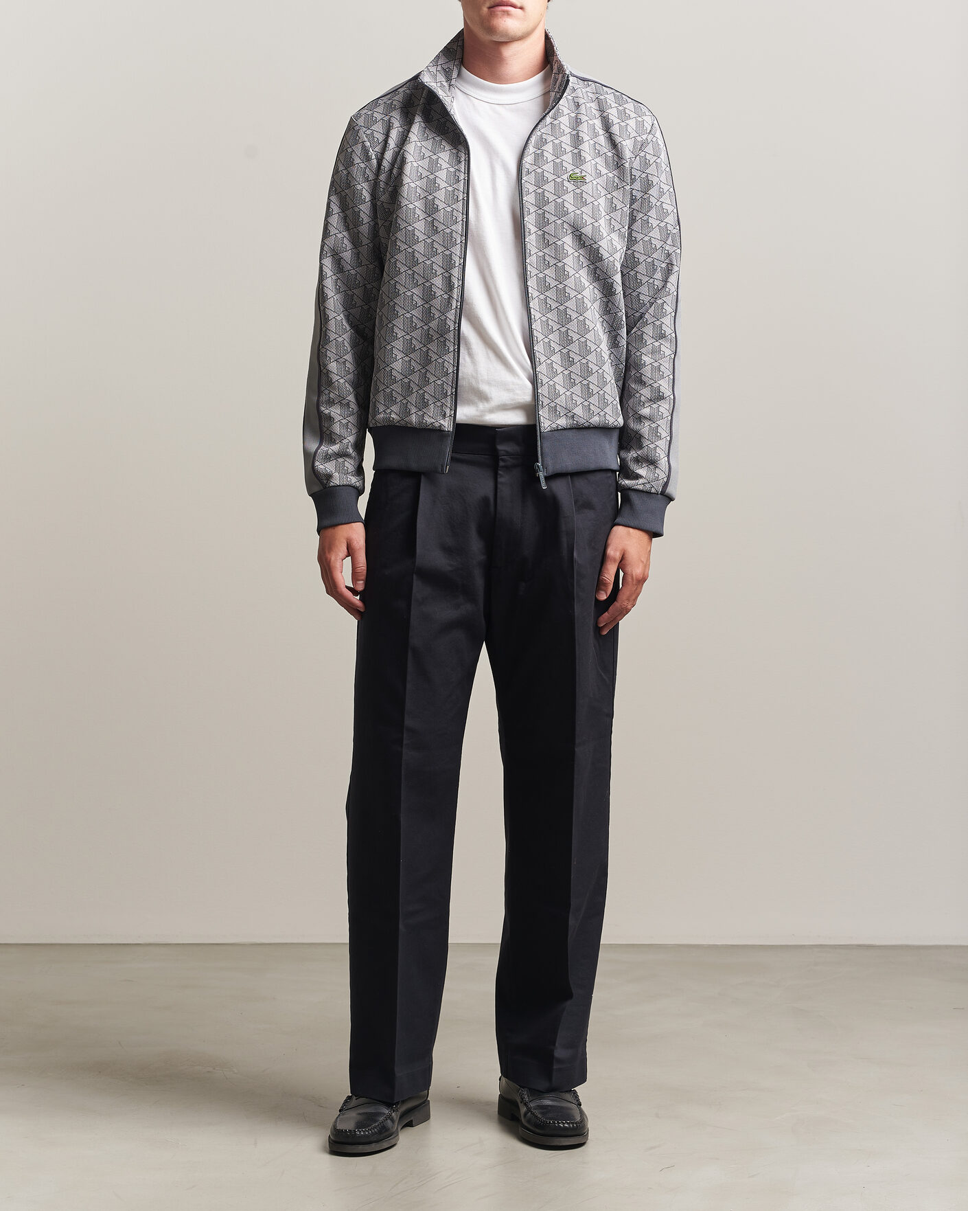 Herr | Tröjor | Lacoste | Monogram Track Jacket Calluna/Graphite