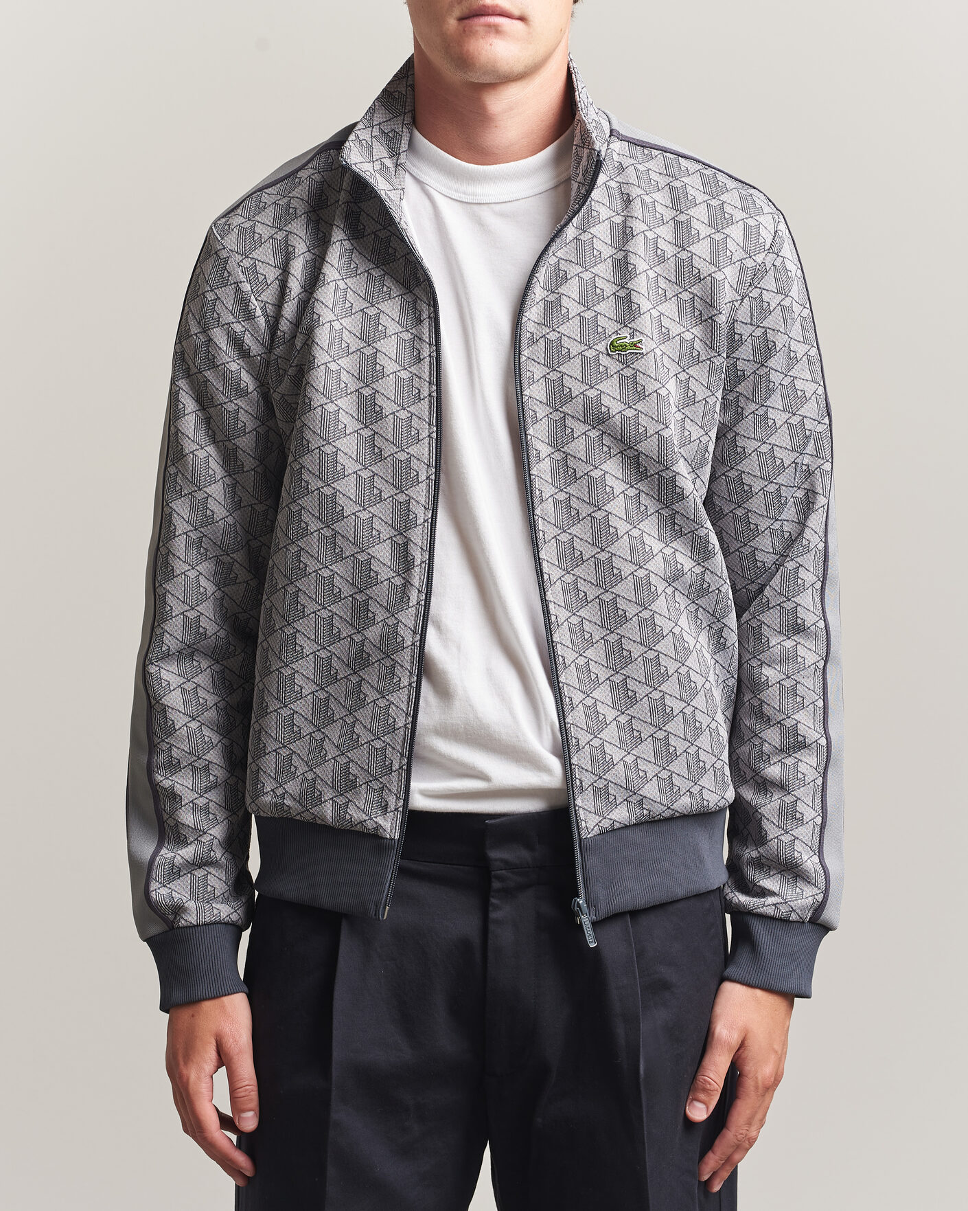 Herr | Tröjor | Lacoste | Monogram Track Jacket Calluna/Graphite