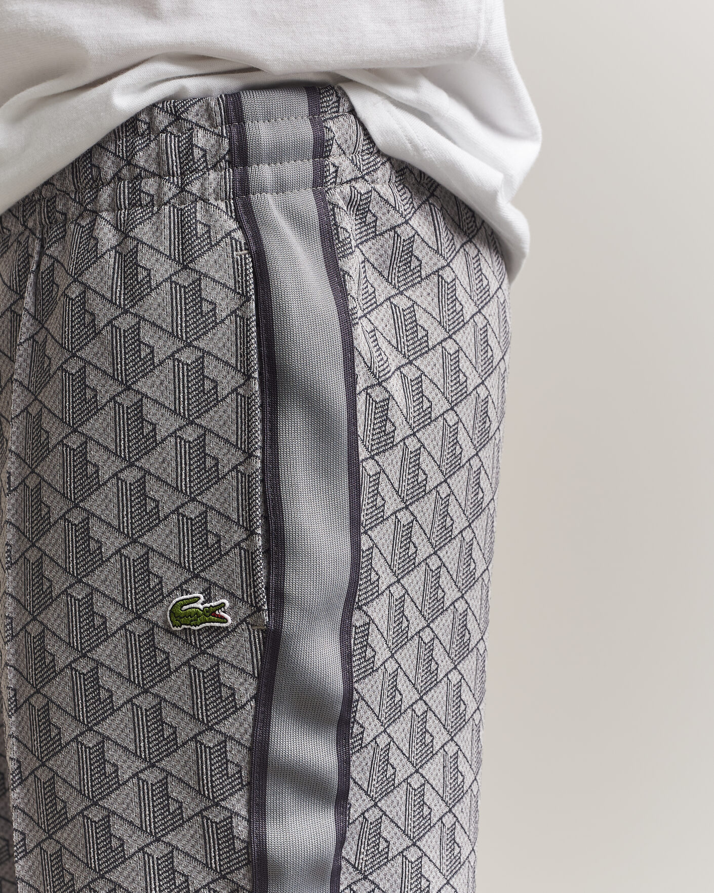 Herr | Byxor | Lacoste | Monogram Track Pants Calluna/Graphite