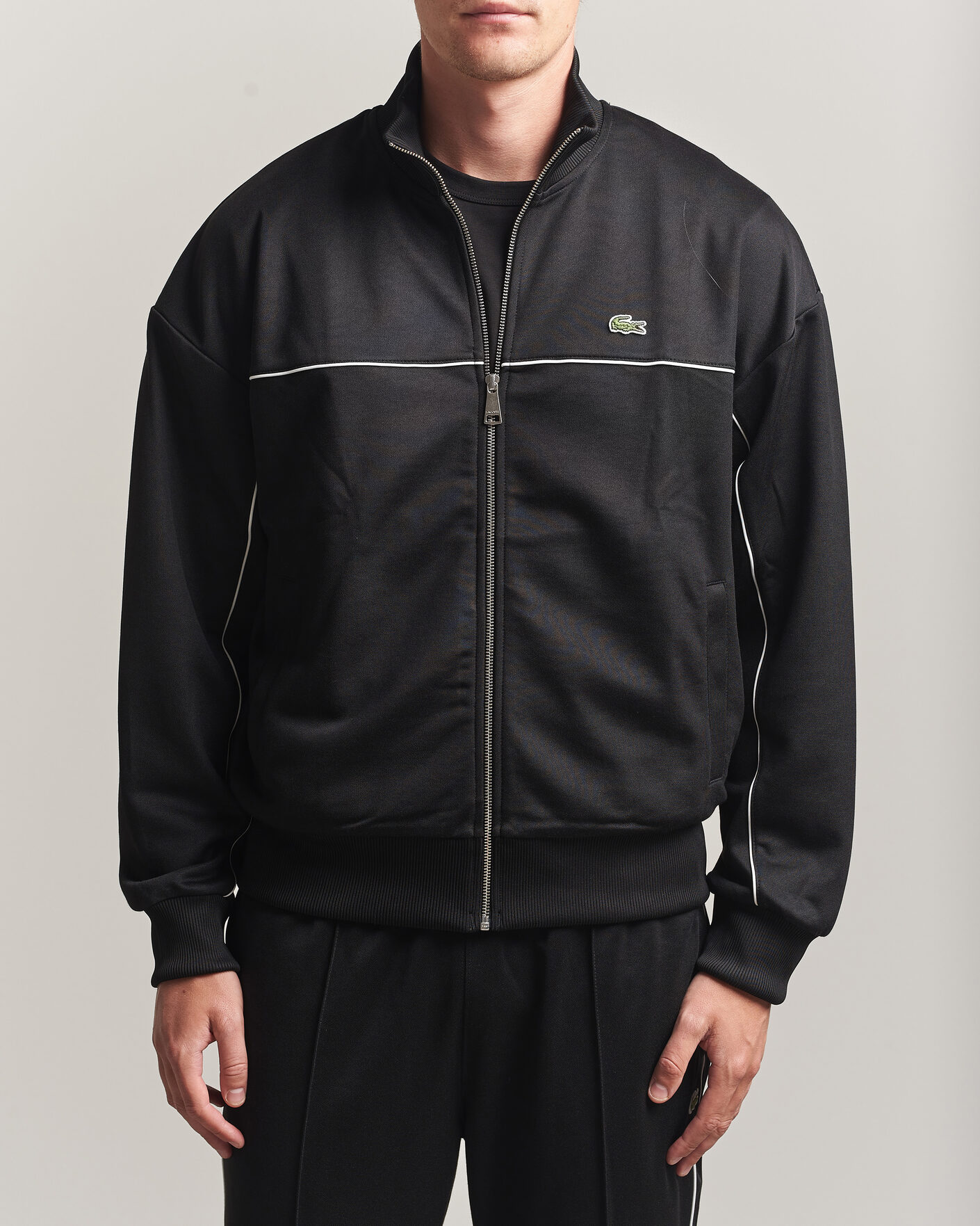 Herr | Tröjor | Lacoste | Piqué Track Jacket Black