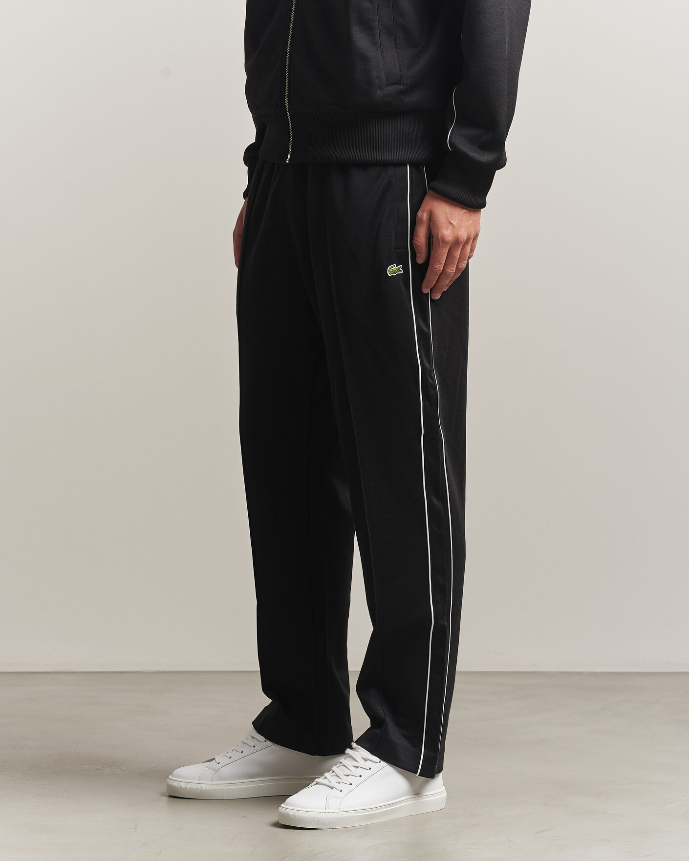Herr | Byxor | Lacoste | Piqué Track Pants Black