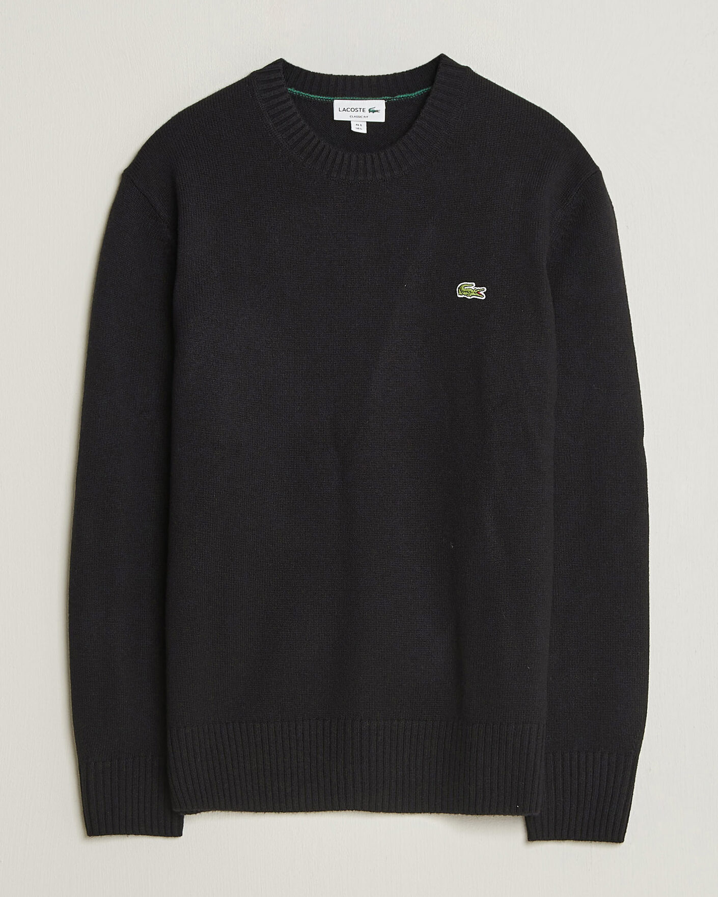 Herr | Tröjor | Lacoste | Carded Wool Crew Neck Black