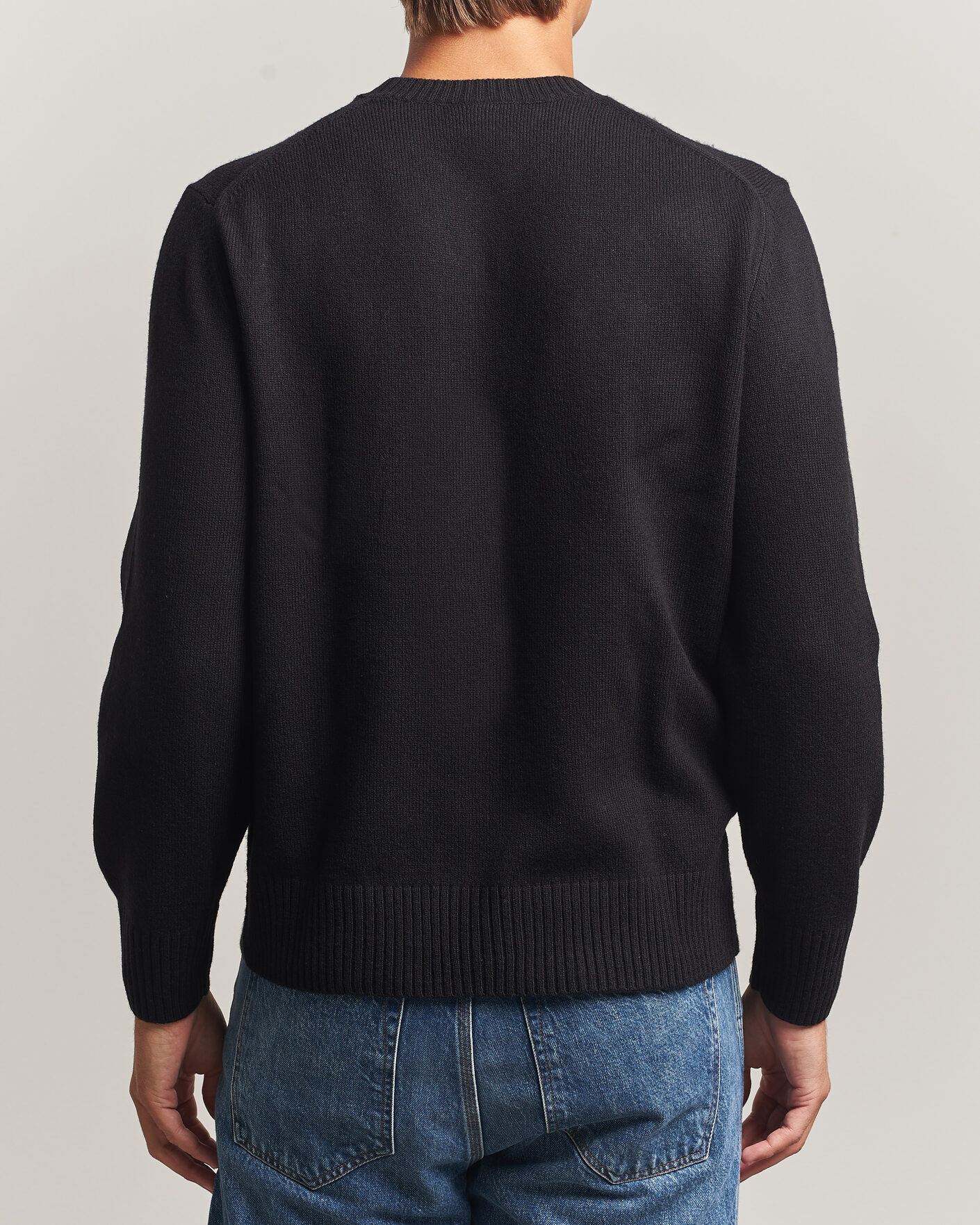 Herr | Tröjor | Lacoste | Carded Wool Crew Neck Black