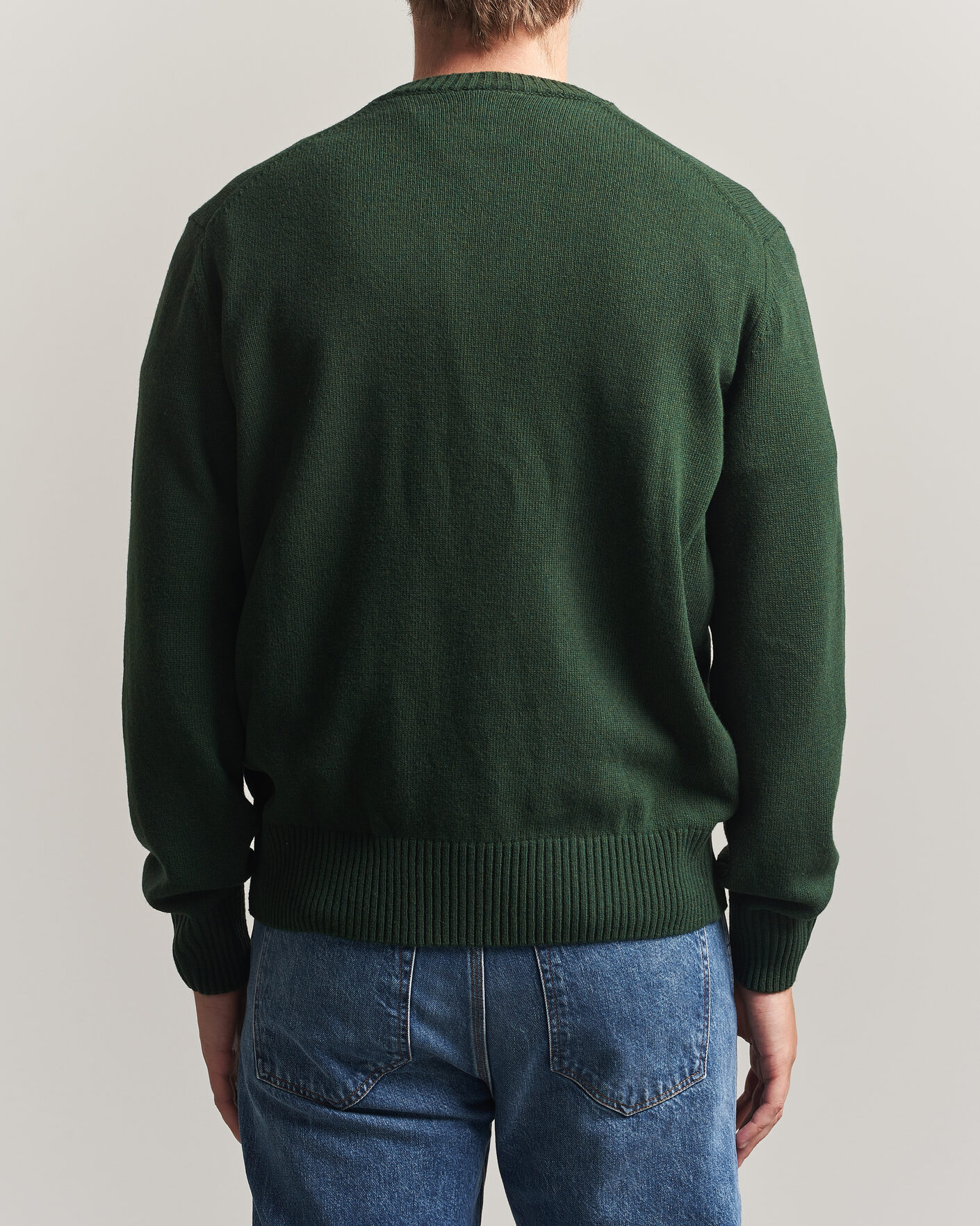 Herr | Tröjor | Lacoste | Carded Wool Crew Neck Sinople