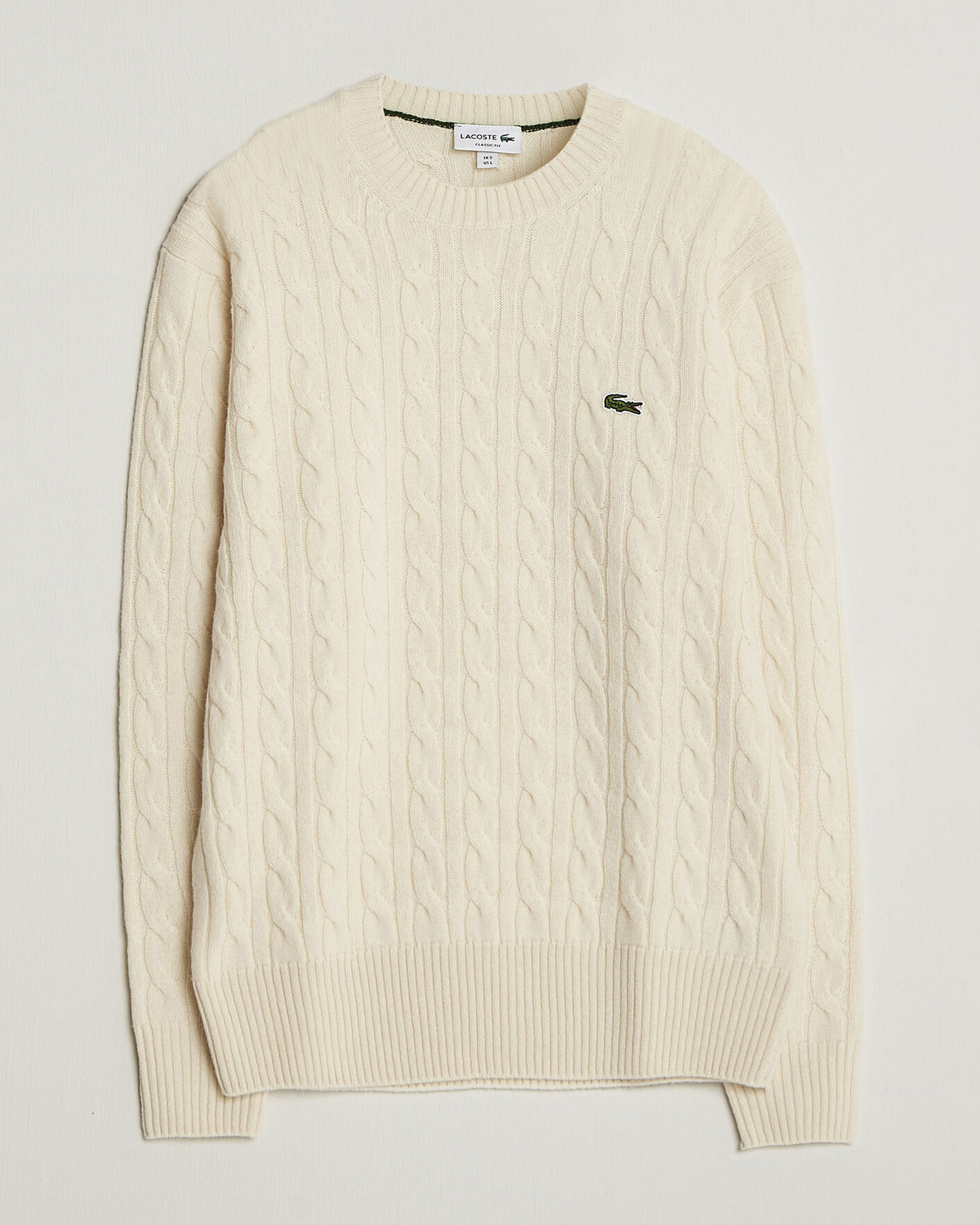 Herr | Tröjor | Lacoste | Carded Wool Cable Crew Neck Lapland