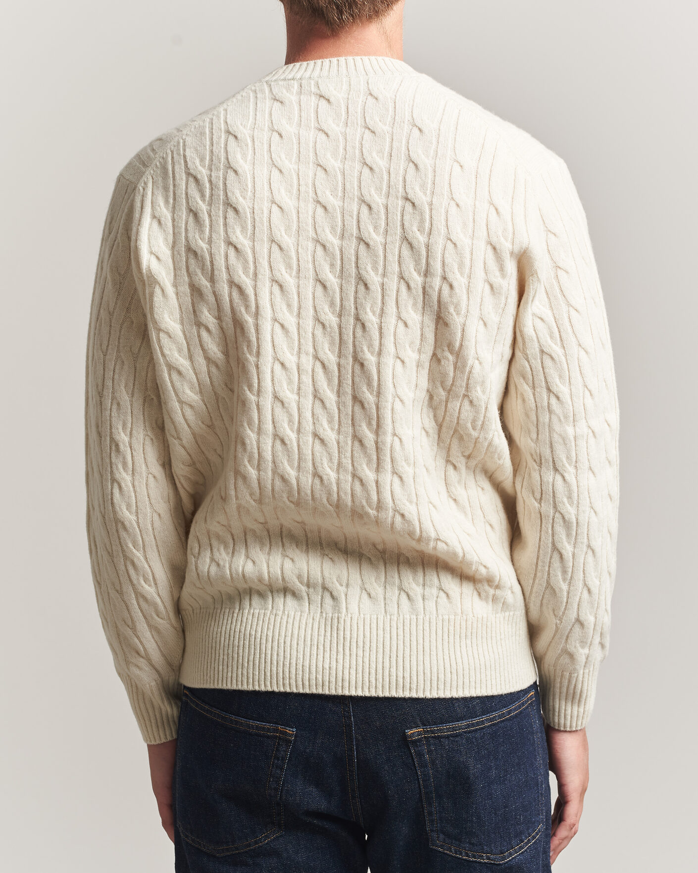 Herr | Tröjor | Lacoste | Carded Wool Cable Crew Neck Lapland