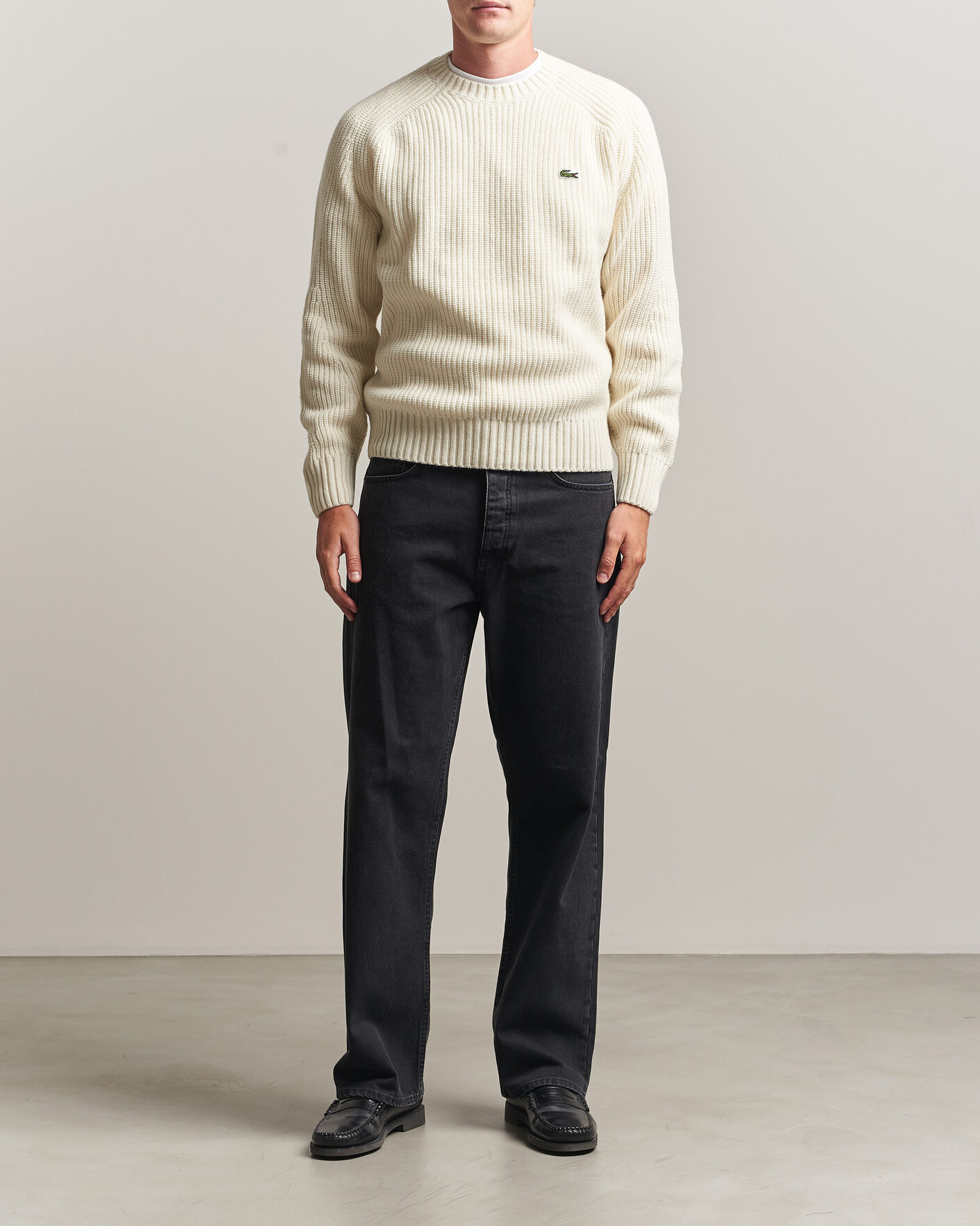 Herr | Tröjor | Lacoste | Heavy Wool Knitted Sweater Lapland