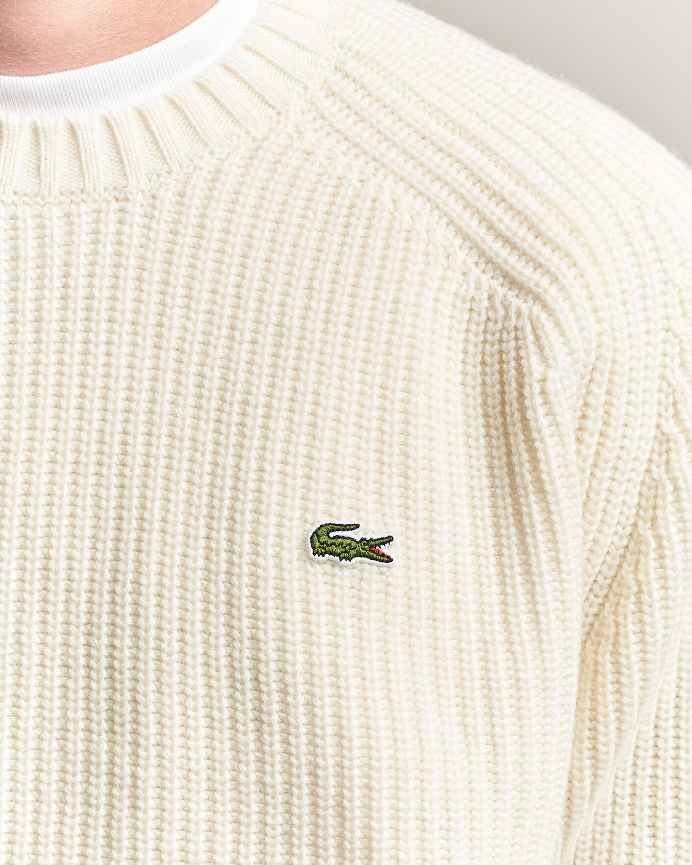 Herr | Tröjor | Lacoste | Heavy Wool Knitted Sweater Lapland