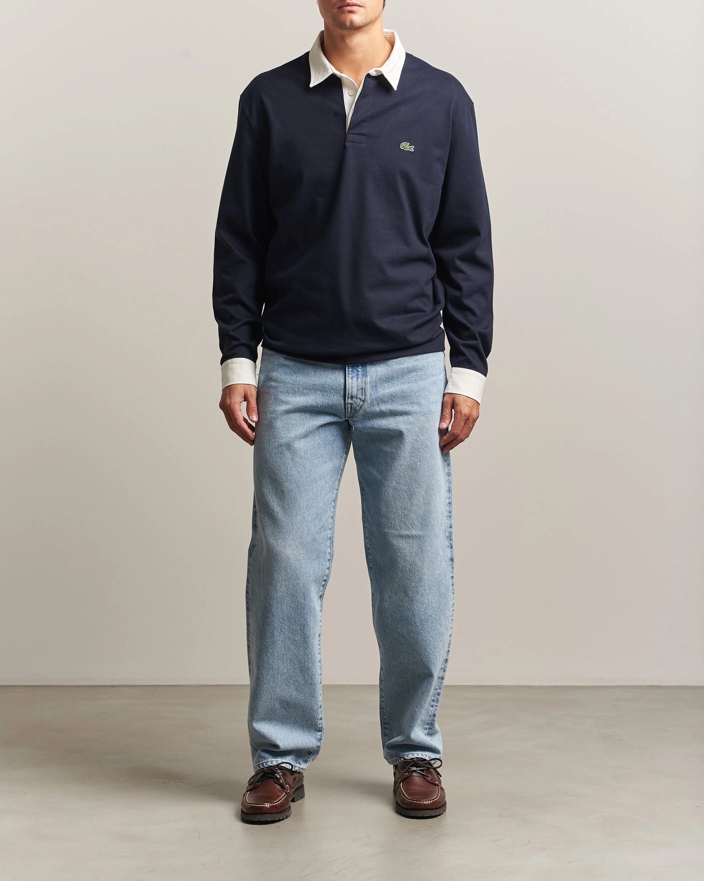 Herr | Tröjor | Lacoste | Heavy Cotton Rugger Dark Navy