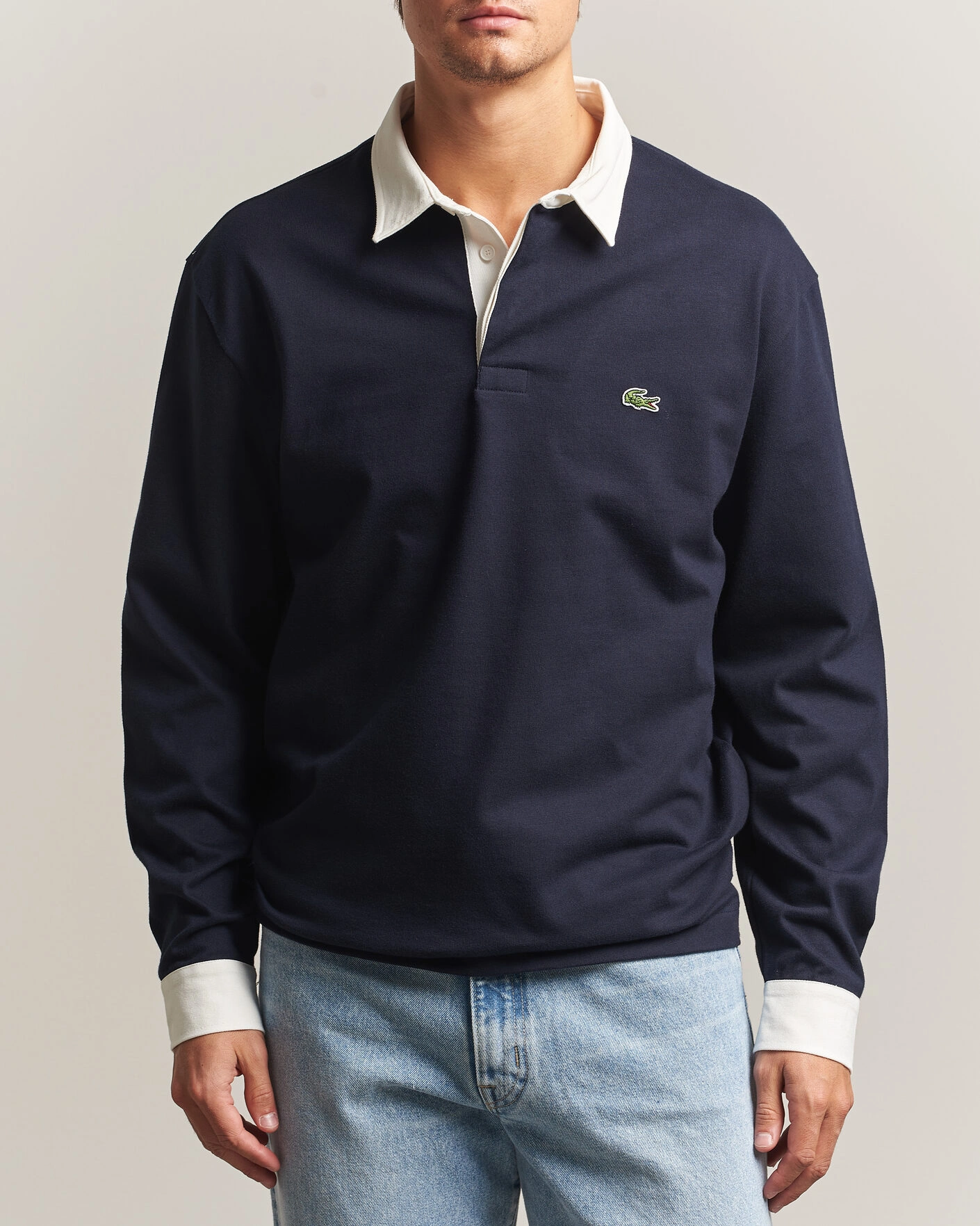 Herr | Tröjor | Lacoste | Heavy Cotton Rugger Dark Navy