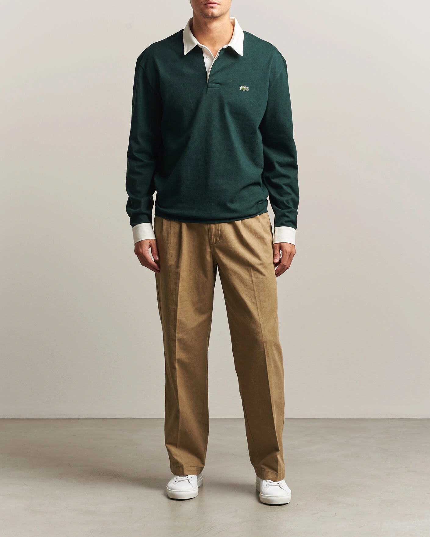 Herr | Tröjor | Lacoste | Heavy Cotton Rugger Sinople